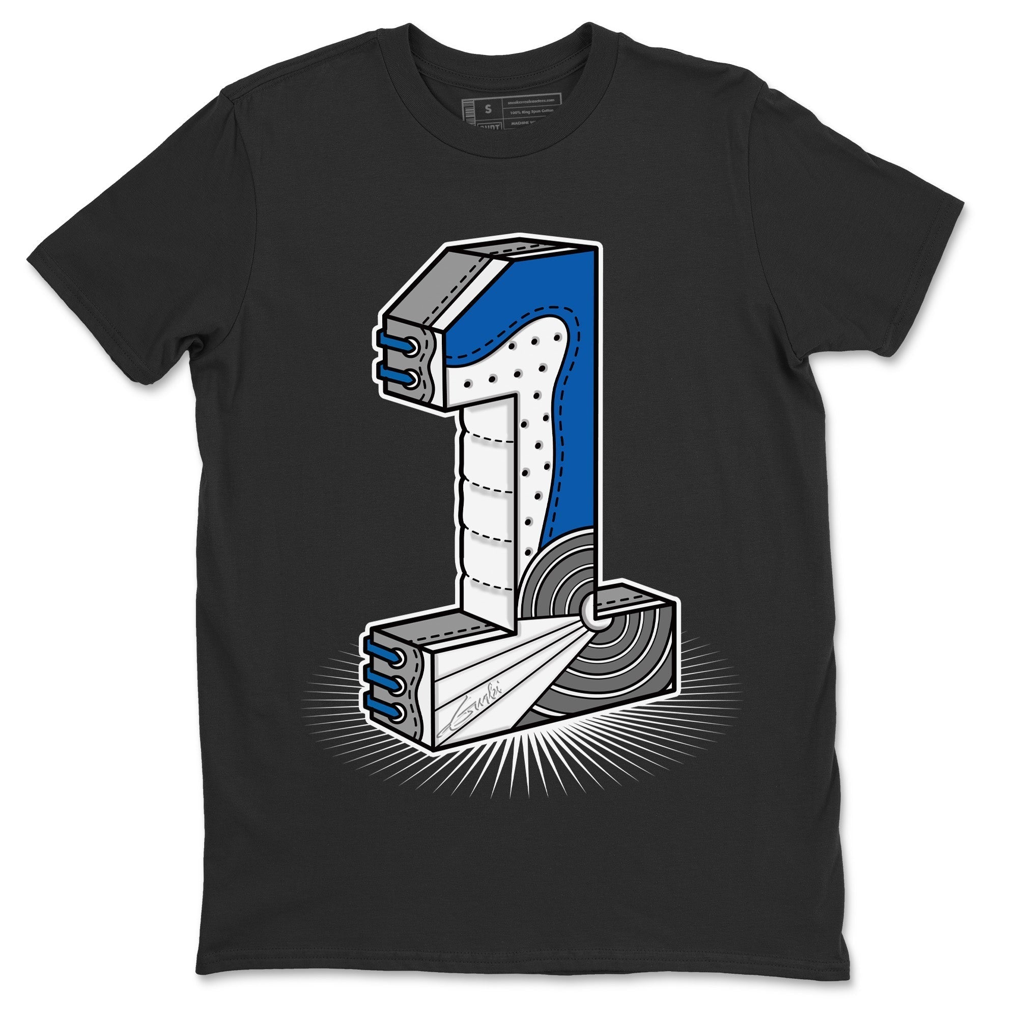 Jordan 1 True Blue Shirt To Match Jordans Number Statue Sneaker Tees Jordan 1 True Blue Drip Gear Zone Sneaker Matching Clothing Unisex Shirts