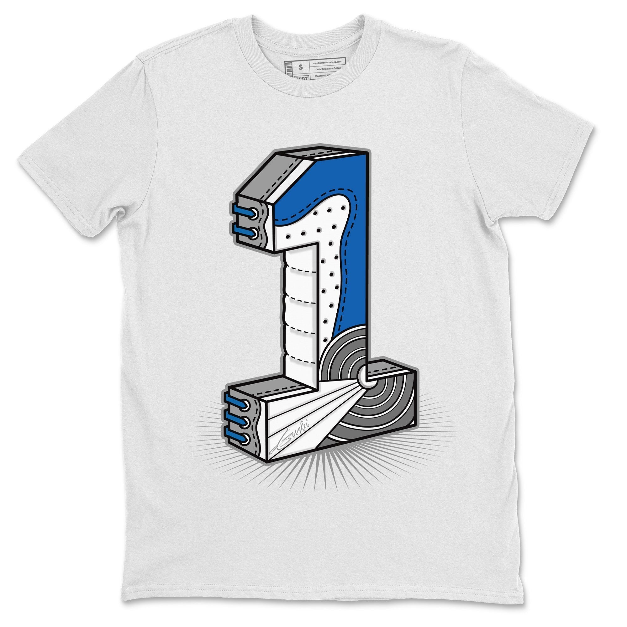 Jordan 1 True Blue Shirt To Match Jordans Number Statue Sneaker Tees Jordan 1 True Blue Drip Gear Zone Sneaker Matching Clothing Unisex Shirts