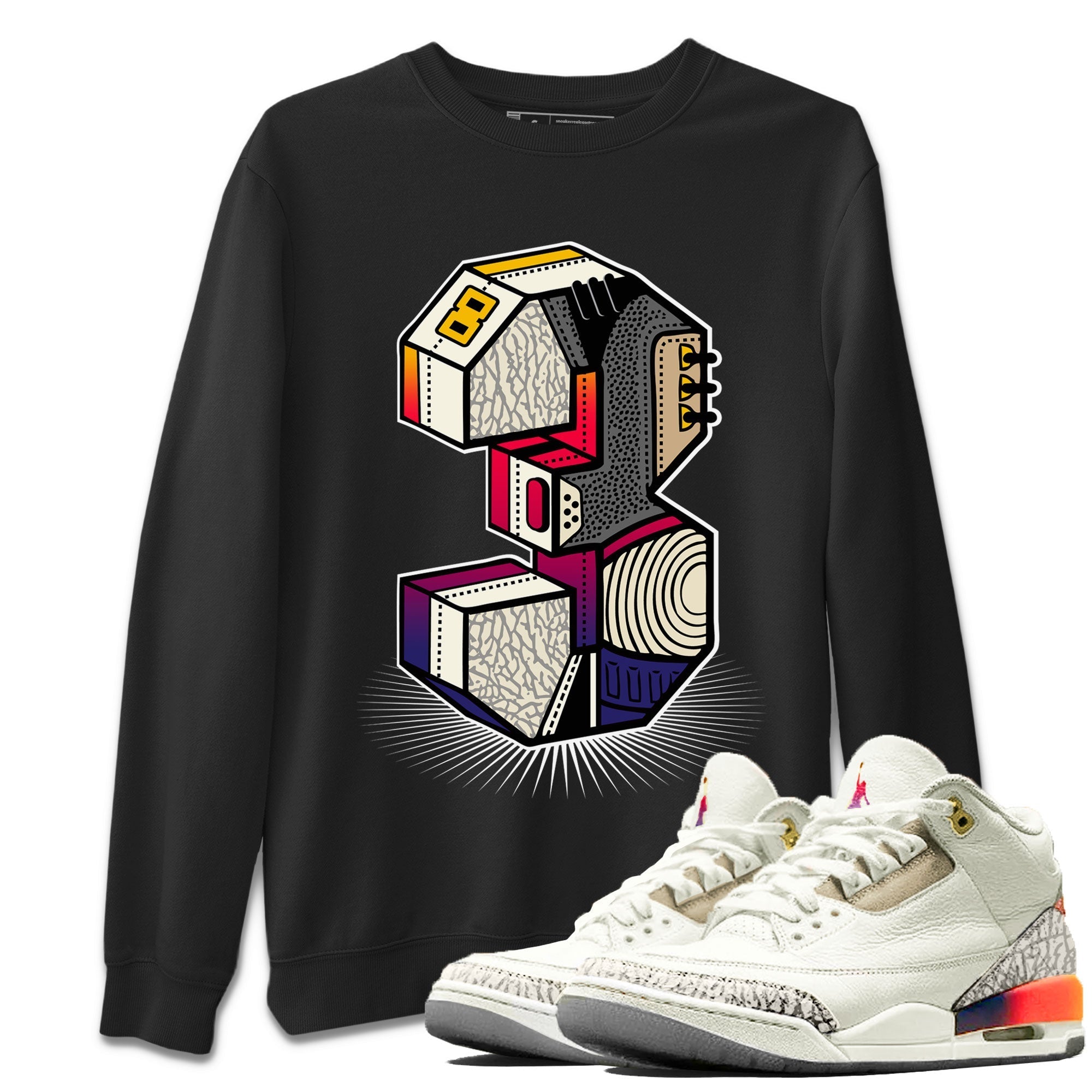 Air Jordan 3 X J Balvin shirt to match jordans Number Statue Streetwear Sneaker Shirt Air Jordan 3 X J Balvin Drip Gear Zone Sneaker Matching Clothing LGBT Pride T-Shirt Unisex Black 1 T-Shirt