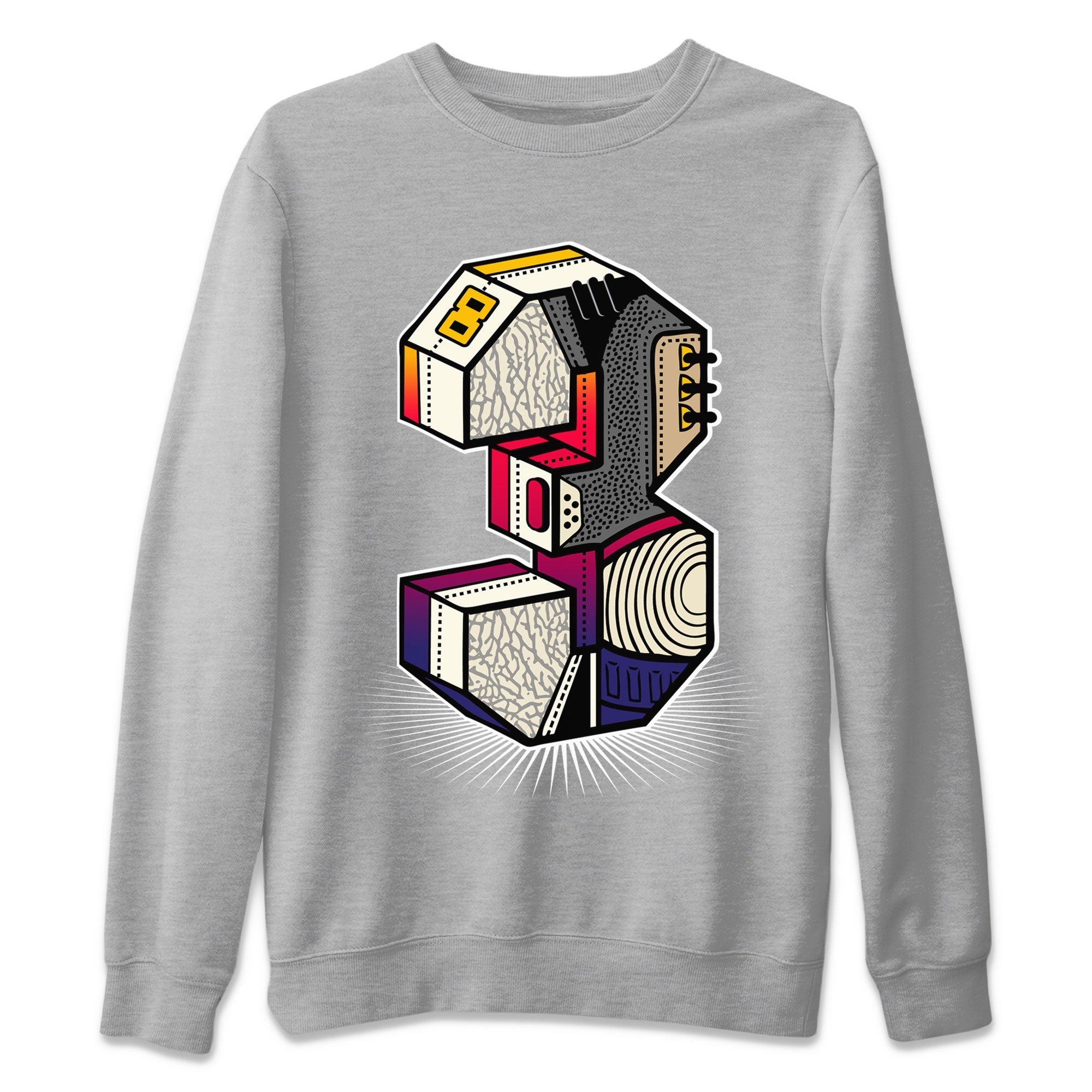 Air Jordan 3 X J Balvin shirt to match jordans Number Statue Streetwear Sneaker Shirt Air Jordan 3 X J Balvin Drip Gear Zone Sneaker Matching Clothing LGBT Pride T-Shirt Unisex Heather Grey 2 T-Shirt