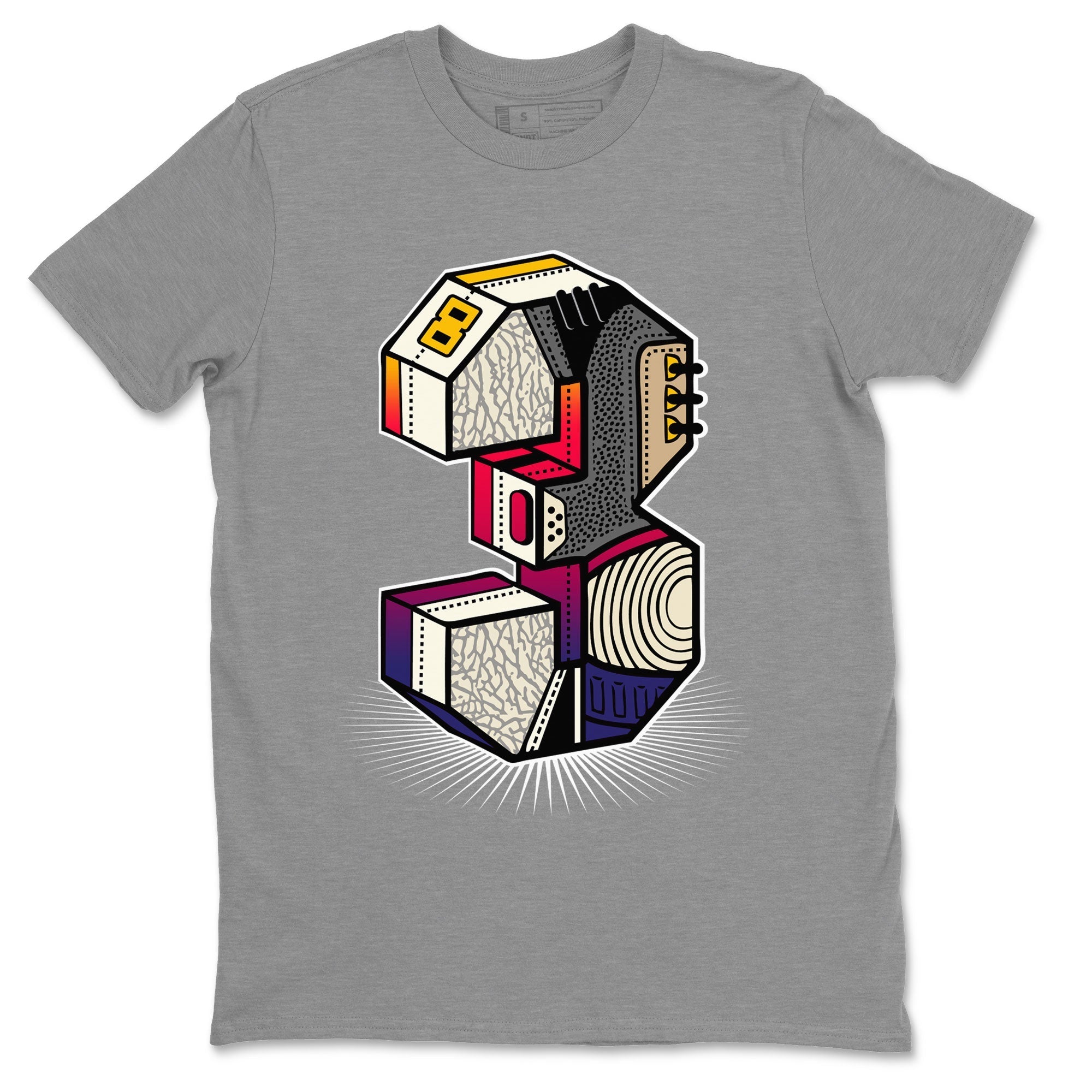 Air Jordan 3 X J Balvin shirt to match jordans Number Statue Streetwear Sneaker Shirt Air Jordan 3 X J Balvin Drip Gear Zone Sneaker Matching Clothing LGBT Pride T-Shirt Unisex Heather Grey 2 T-Shirt