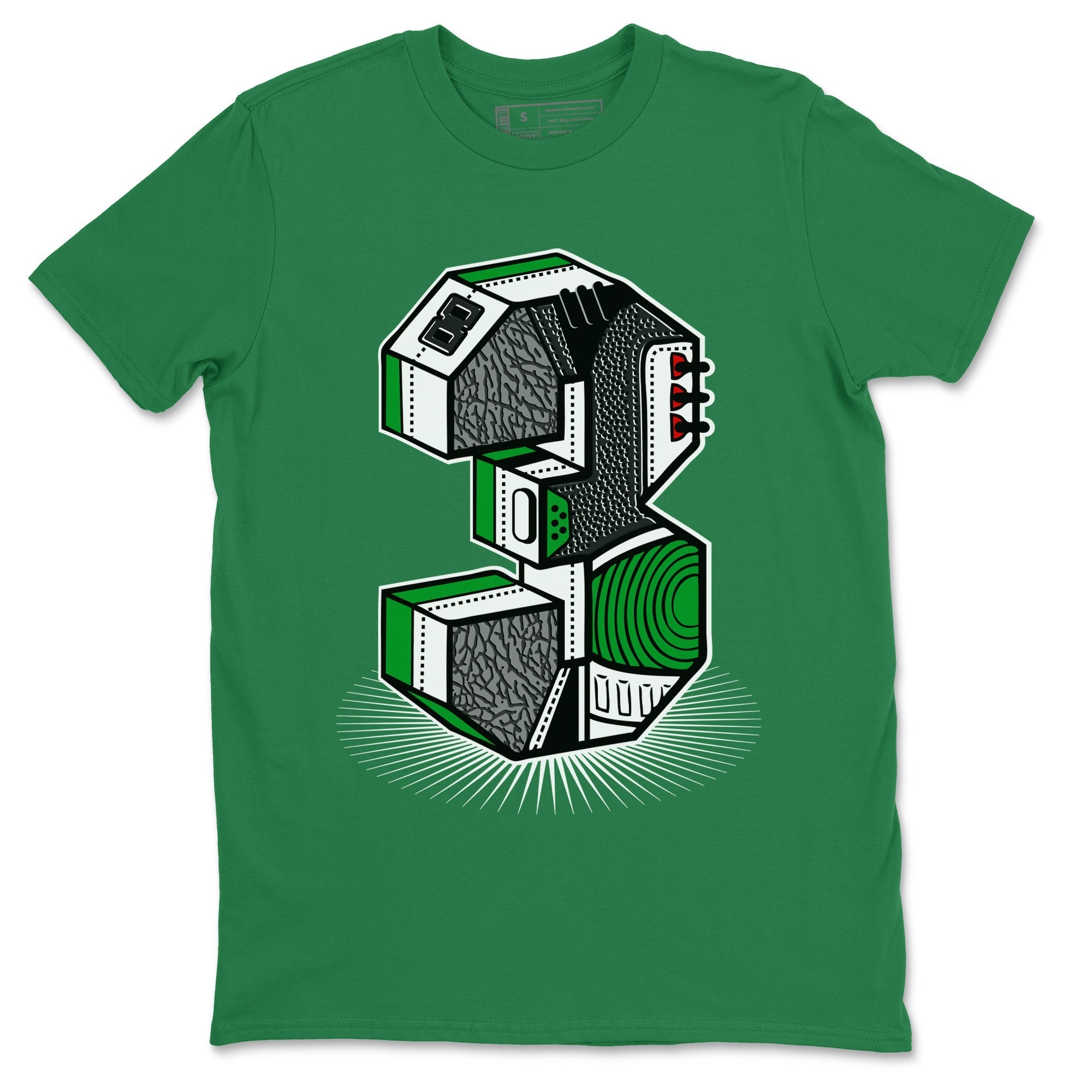 Air Jordan 3 Lucky Green Sneaker Match Tees Number Statue Streetwear Sneaker Shirt Jordan 3 Retro Lucky Green Sneaker Release Tees Unisex Shirts Kelly Green 2
