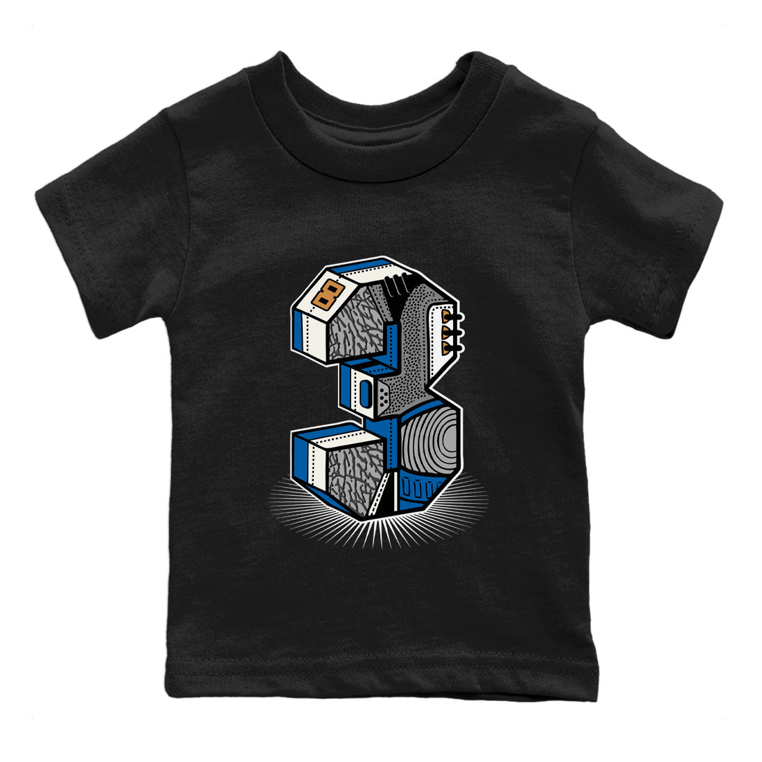 Air Jordan 3 Wizards Number Statue Baby and Kids Streetwear Sneaker Shirt Air Jordan 3 Retro Wizards Kids Streetwear Sneaker Shirt Washing and Care Tip