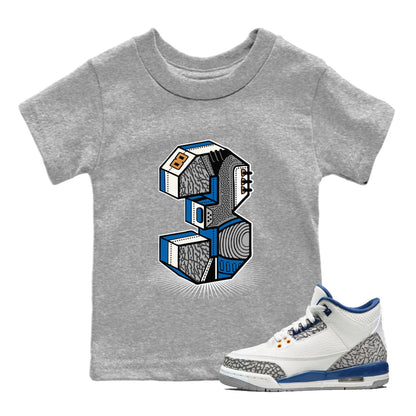 Air Jordan 3 Wizards Number Statue Baby and Kids Streetwear Sneaker Shirt Air Jordan 3 Retro Wizards Kids Streetwear Sneaker Shirt Size Chart