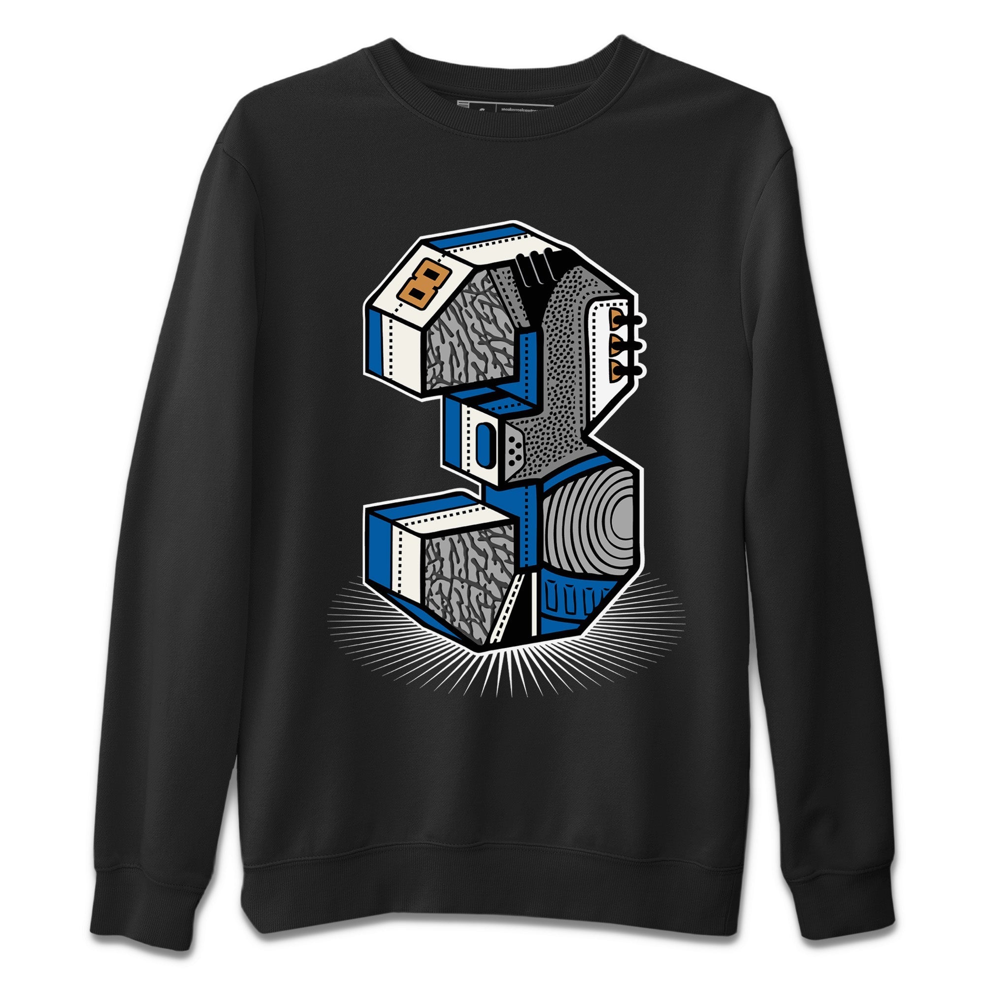 Air Jordan 3 Wizards Sneaker Match Tees Number Statue Streetwear Sneaker Shirt Air Jordan 3 Retro Wizards Sneaker Release Tees Unisex Shirts Black 2