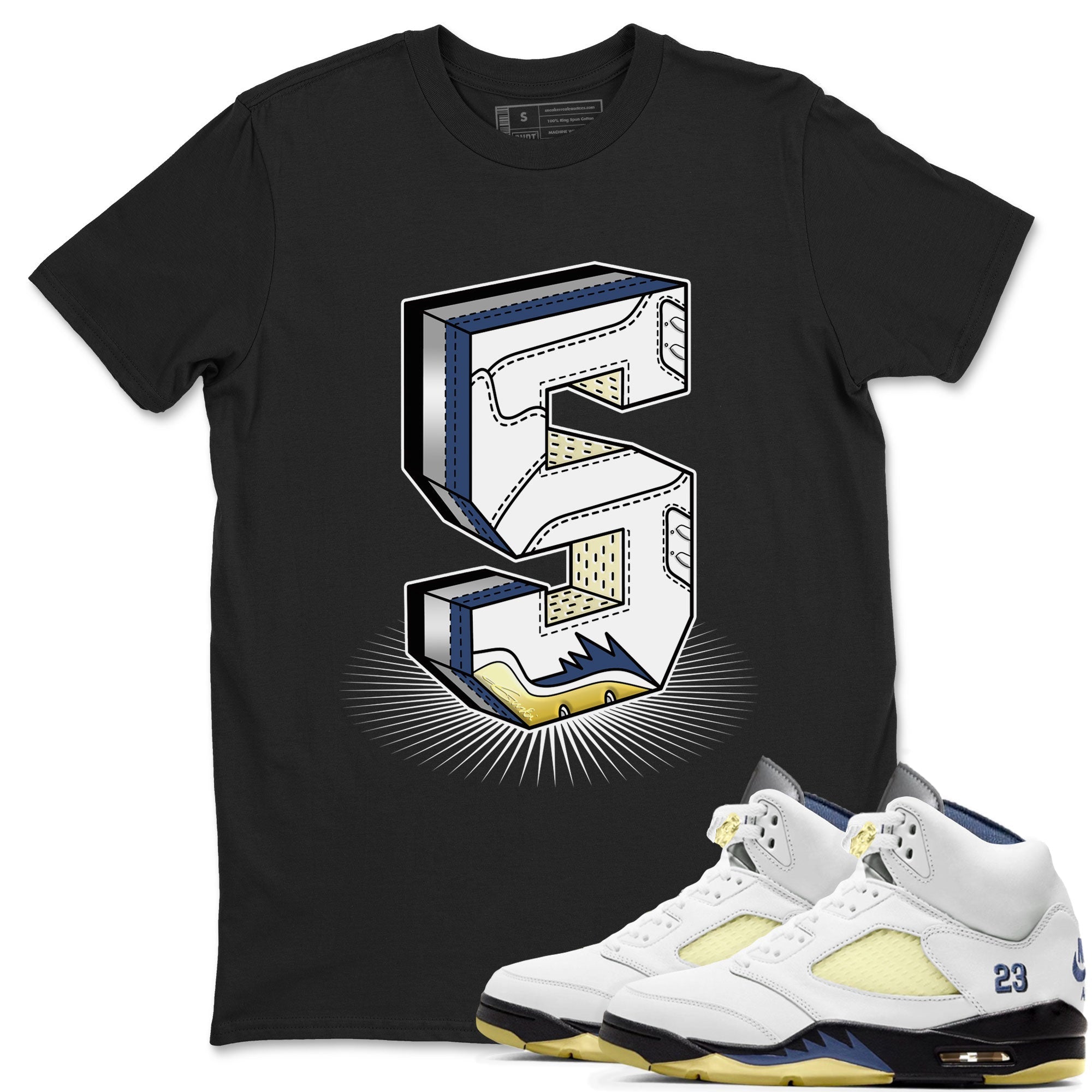 Air Jordan 5 A Ma Maniere x Photon Dust shirt to match jordans Number Statue sneaker matching t-shirt Air Jordan 5 x A Ma Maniere "Dawn" Drip Gear Zone Release Tees Unisex Black 1 T-Shirt