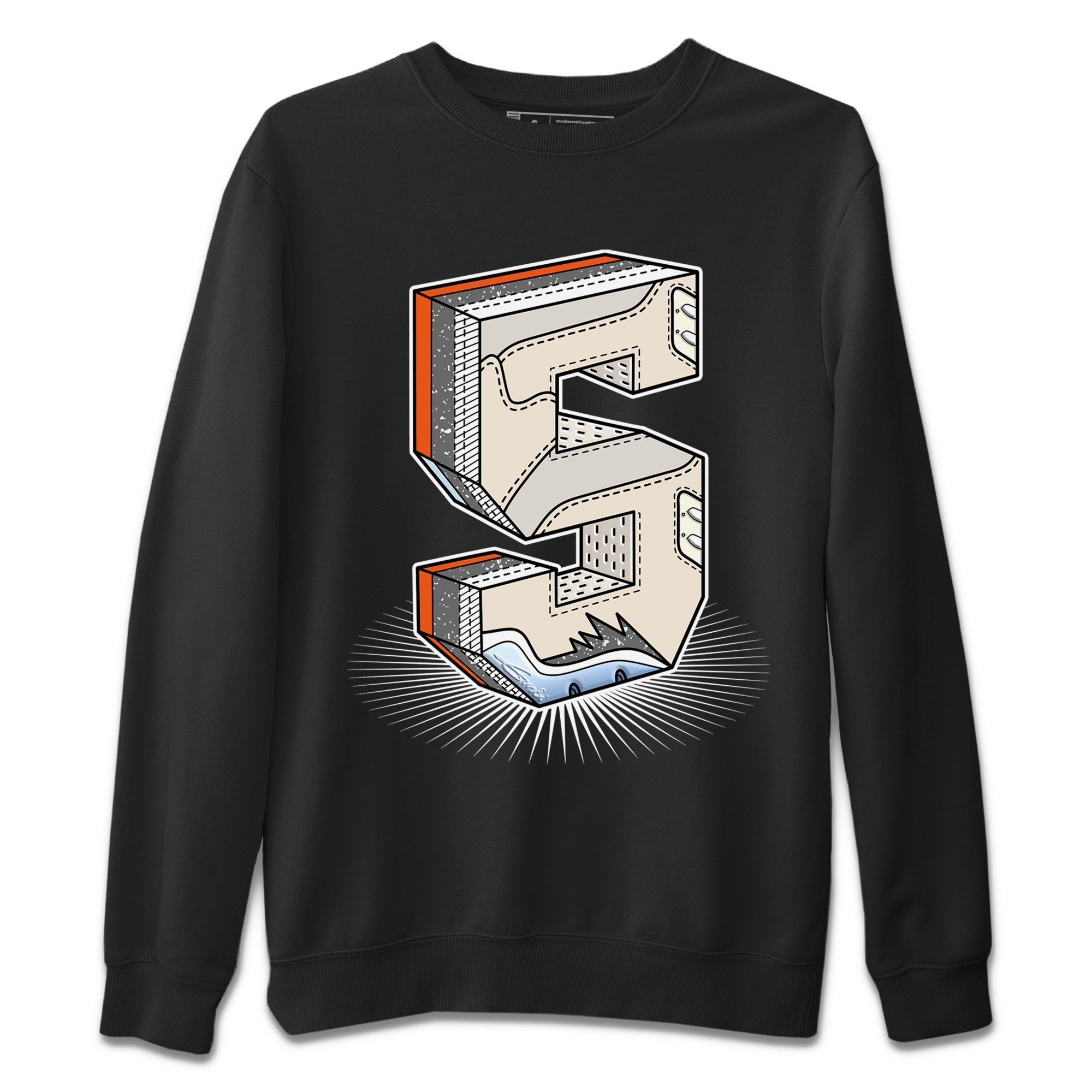 Air Jordan 5 Craft Sneaker Match Tees Number Statue Streetwear Sneaker Shirt Air Jordan 5 Craft Shirt Unisex Shirts Black 2