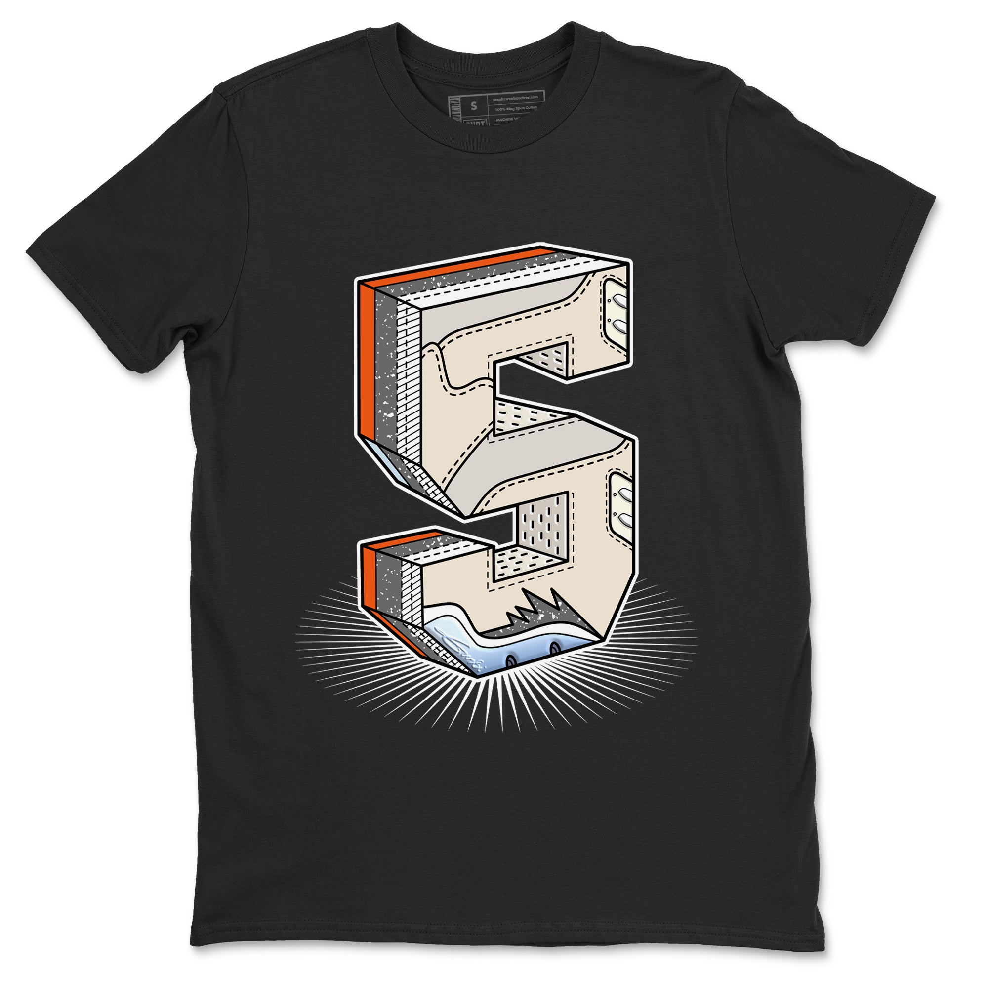 Air Jordan 5 Craft Sneaker Match Tees Number Statue Streetwear Sneaker Shirt Air Jordan 5 Craft Shirt Unisex Shirts Black 2