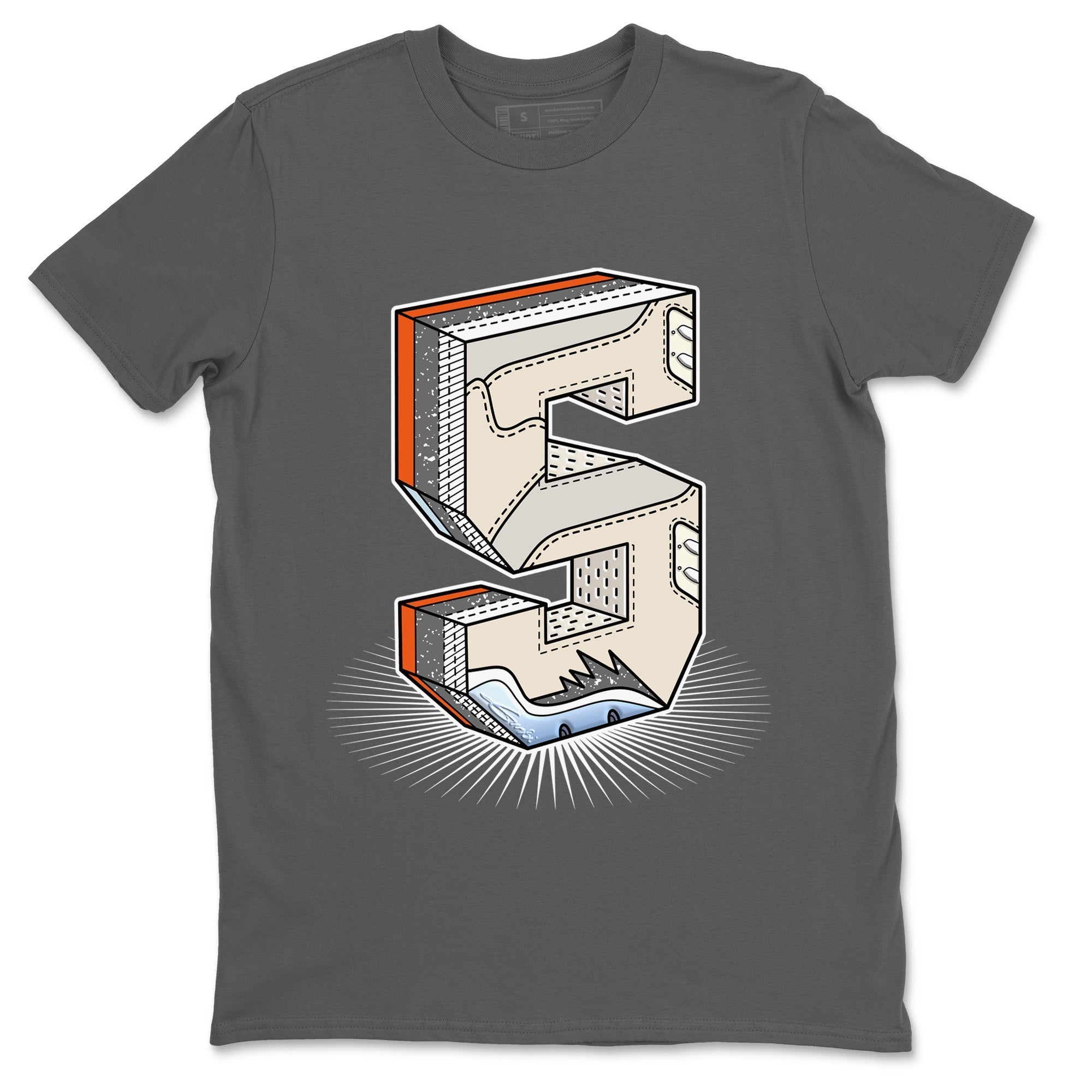 Air Jordan 5 Craft Sneaker Match Tees Number Statue Streetwear Sneaker Shirt Air Jordan 5 Craft Shirt Unisex Shirts Cool Grey 2