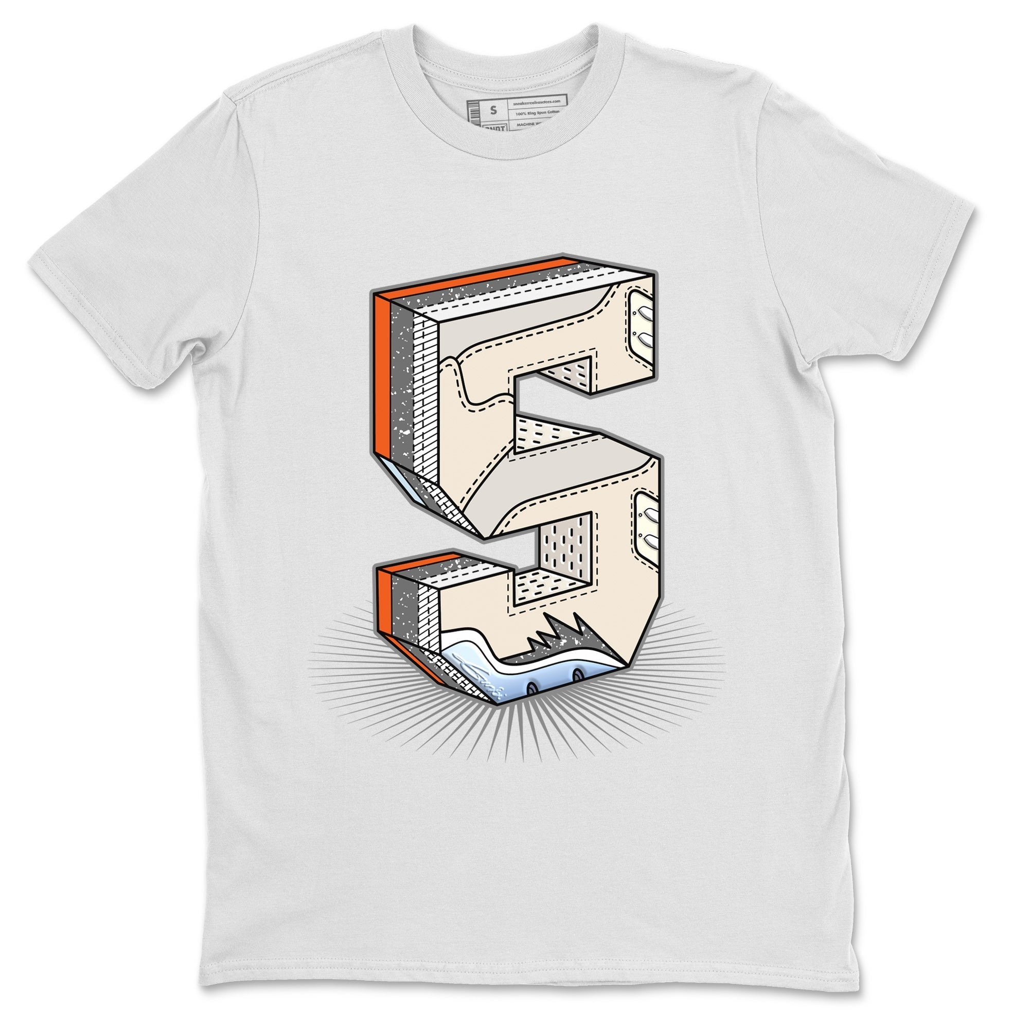 Air Jordan 5 Craft Sneaker Match Tees Number Statue Streetwear Sneaker Shirt Air Jordan 5 Craft Shirt Unisex Shirts White 2