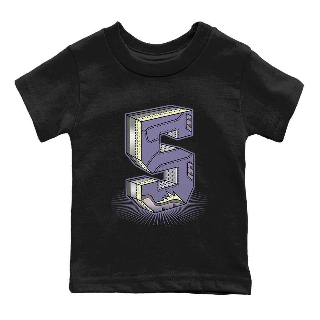 Air Jordan 5 Indigo Haze Sneaker Match Tees Number Statue Streetwear Sneaker Shirt 5s Indigo Haze Sneaker Release Tees Kids Shirts Black 2