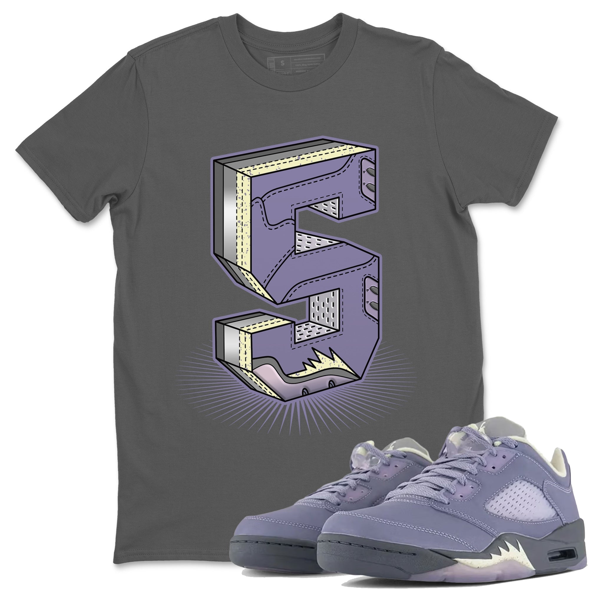 Air Jordan 5 Indigo Haze Sneaker Match Tees Number Statue Streetwear Sneaker Shirt 5s Indigo Haze Sneaker Release Tees Unisex Shirts Cool Grey 1