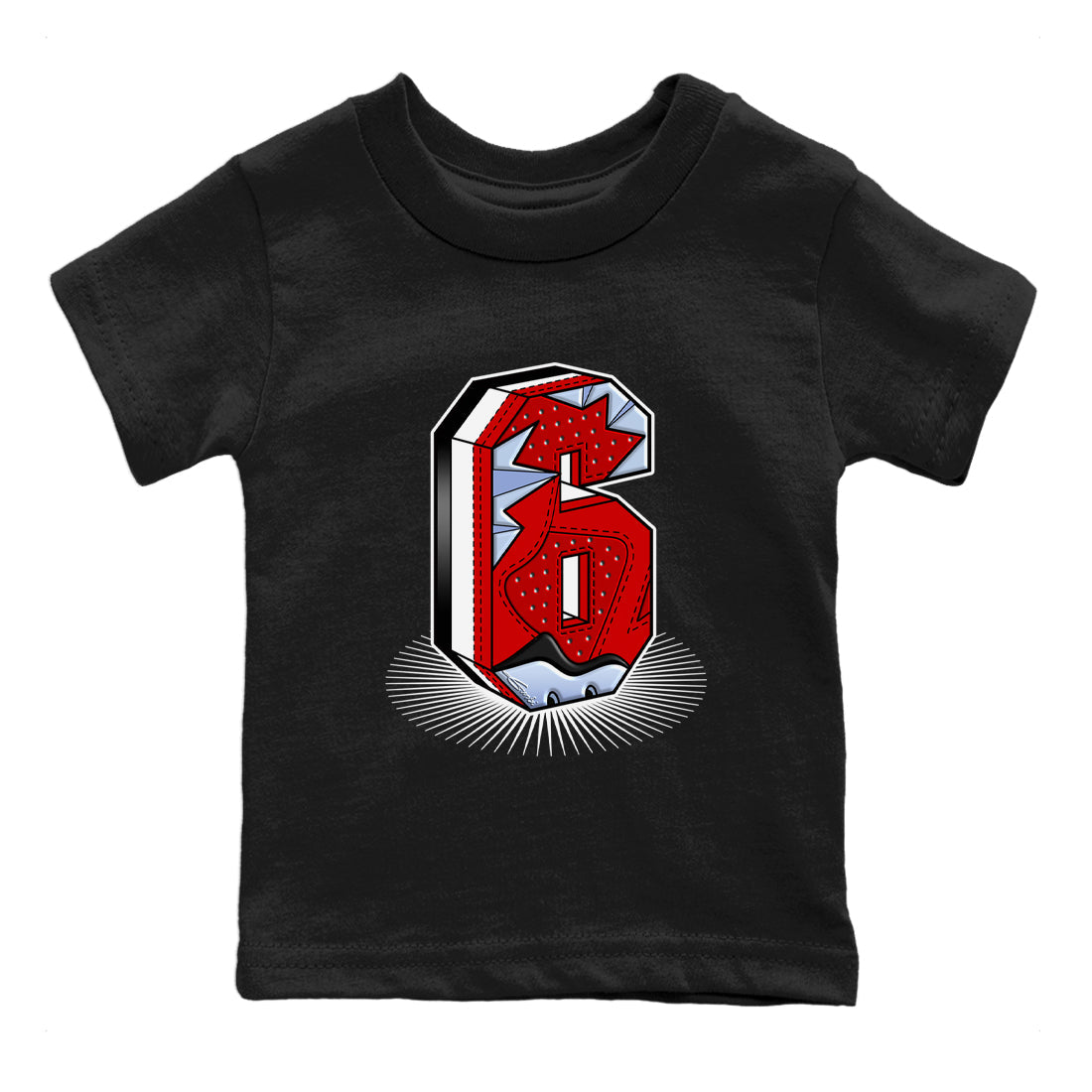 Air Jordan 6 Toro Bravo Number Statue Baby and Kids Streetwear Sneaker Shirt Air Jordan 6 Toro Bravo Kids Streetwear Sneaker Shirt Washing and Care Tip