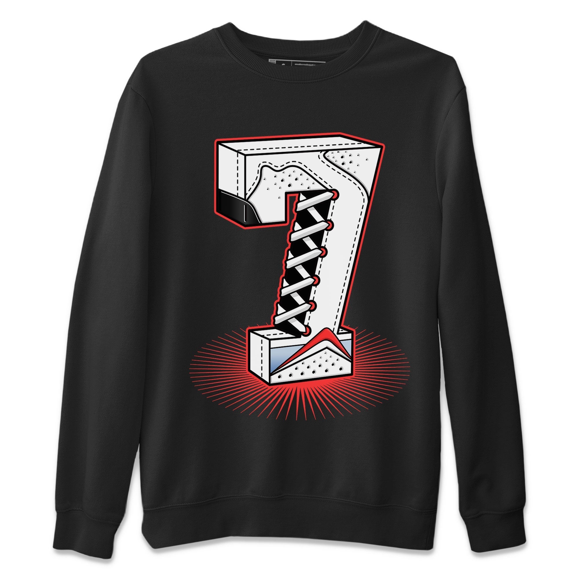 Air Jordan 7 White Infrared Sneaker Match Tees Number Statue Streetwear Sneaker Shirt 7s White Infrared Drip Gear Zone Sneaker Matching Clothing Unisex Shirts Black 2