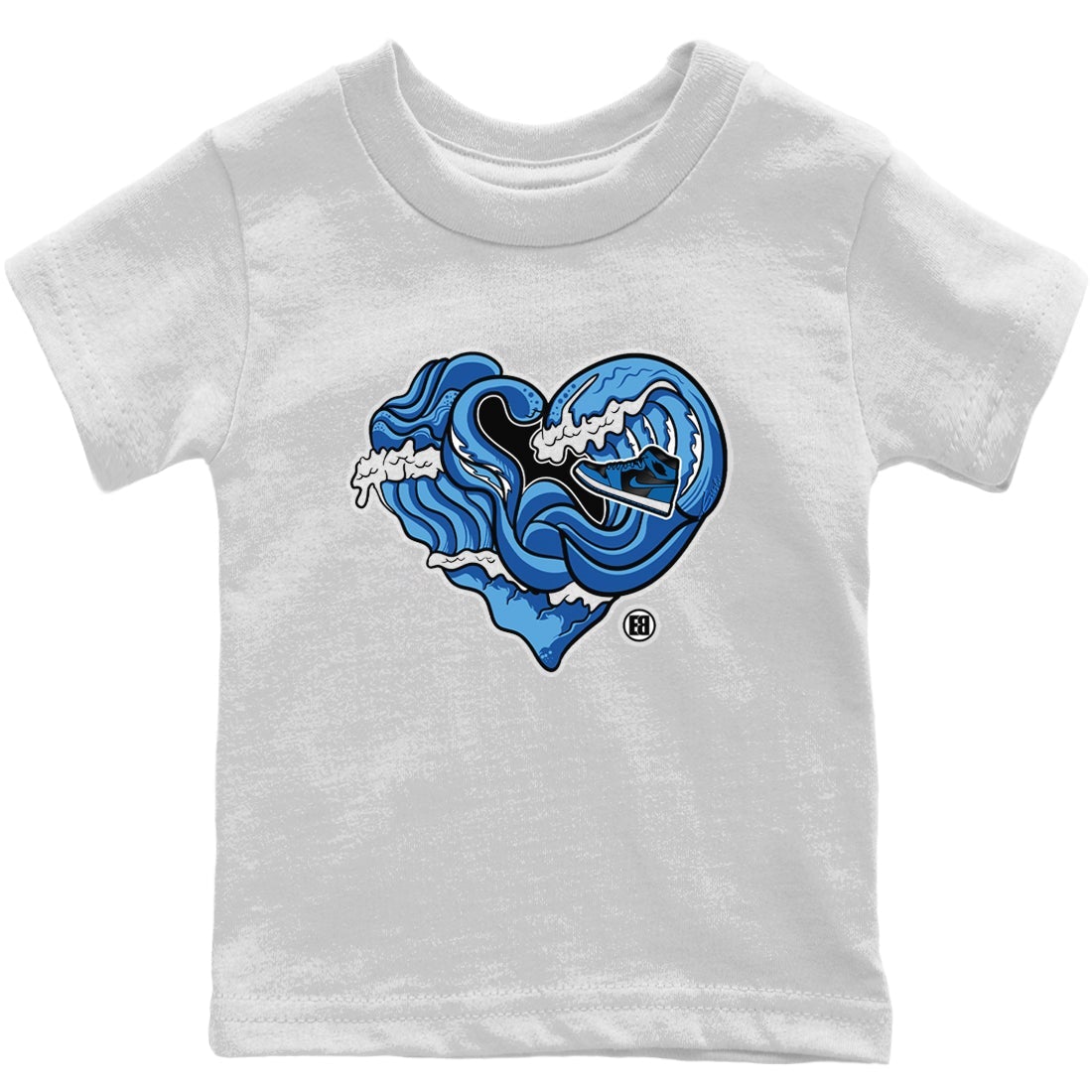 Jordan 1 Dark Marina Blue Sneaker Matching T-Shirt Ocean Love Sneaker Tees Jordan 1 Dark Marina Blue Sneaker Release Tees Kids Shirts