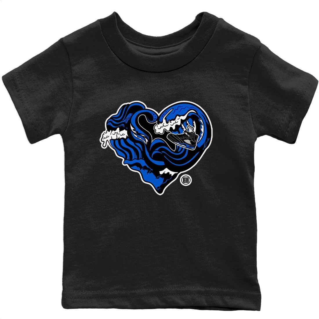 Jordan 5 Racer Blue Sneaker Matching T-Shirt Ocean Love Sneaker Tees Jordan 5 Racer Blue Sneaker Release Tees Kids Shirts