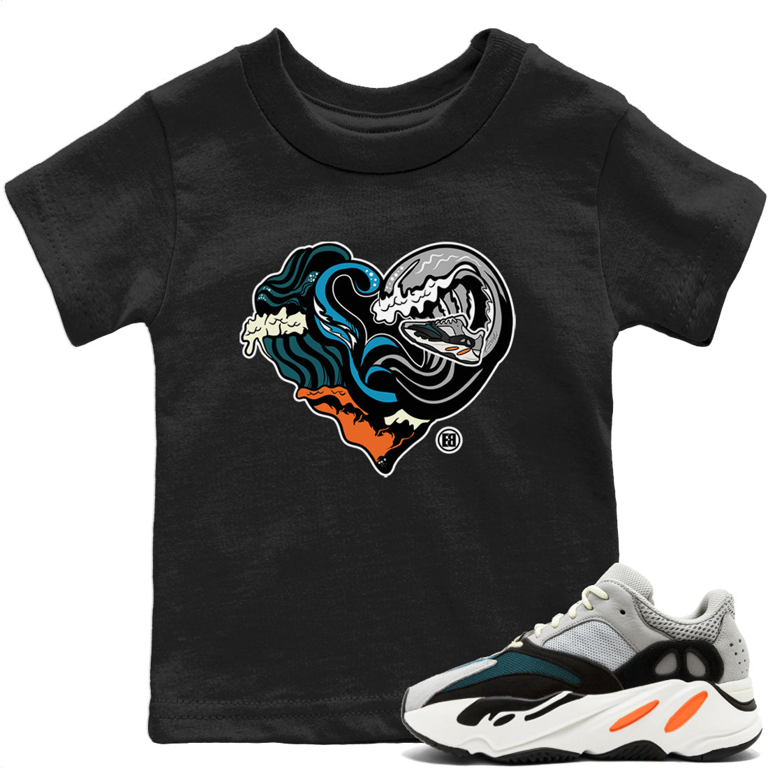 Yeezy 700 Wave Runner Shirt To Match Jordans Ocean Love Sneaker Tees Yeezy 700 Wave Runner Drip Gear Zone Sneaker Matching Clothing Kids Shirts