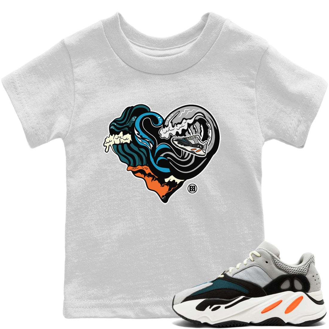 Yeezy 700 Wave Runner Shirt To Match Jordans Ocean Love Sneaker Tees Yeezy 700 Wave Runner Drip Gear Zone Sneaker Matching Clothing Kids Shirts