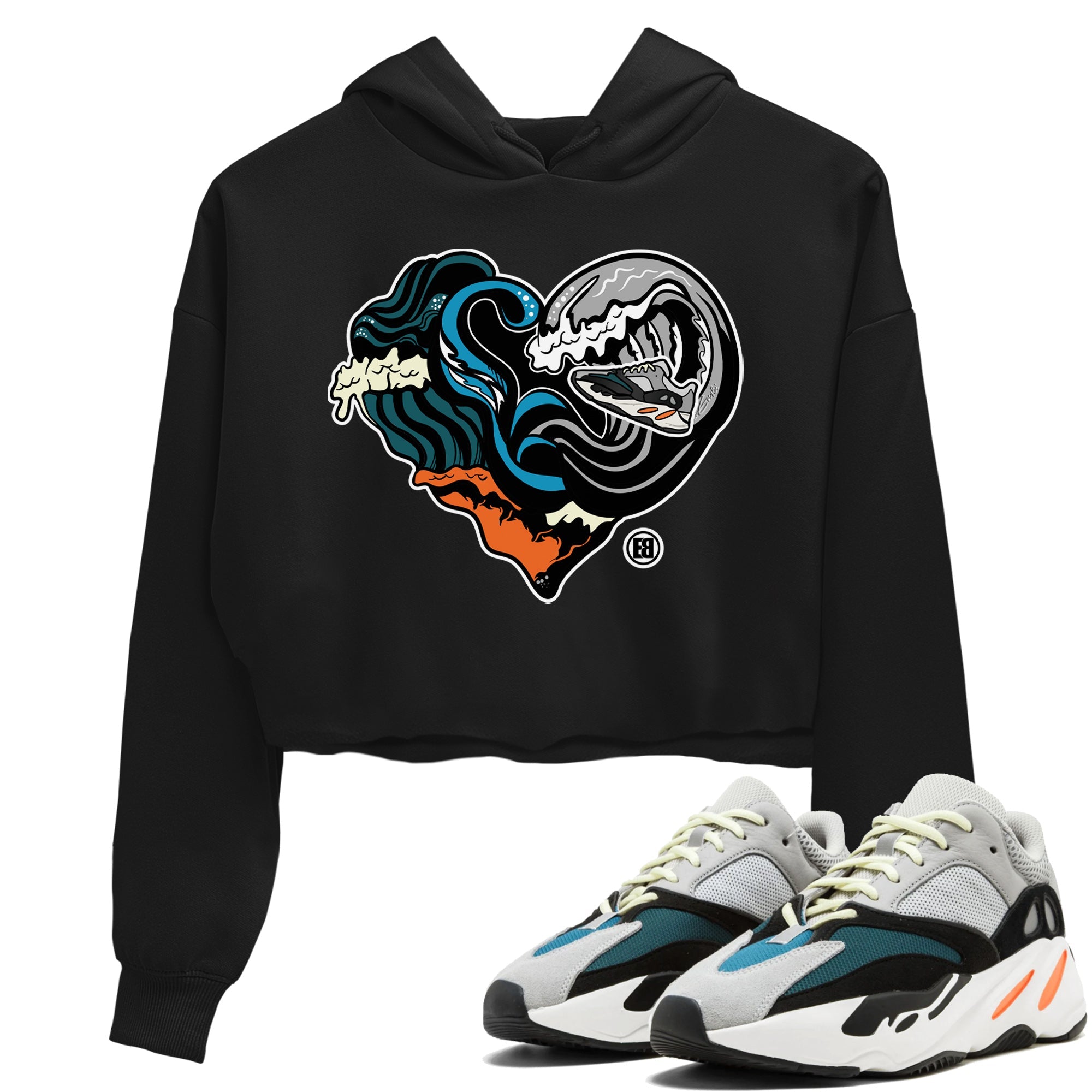 Yeezy 700 Wave Runner Shirt To Match Jordans Ocean Love Sneaker Tees Yeezy 700 Wave Runner Drip Gear Zone Sneaker Matching Clothing Women's Shirts