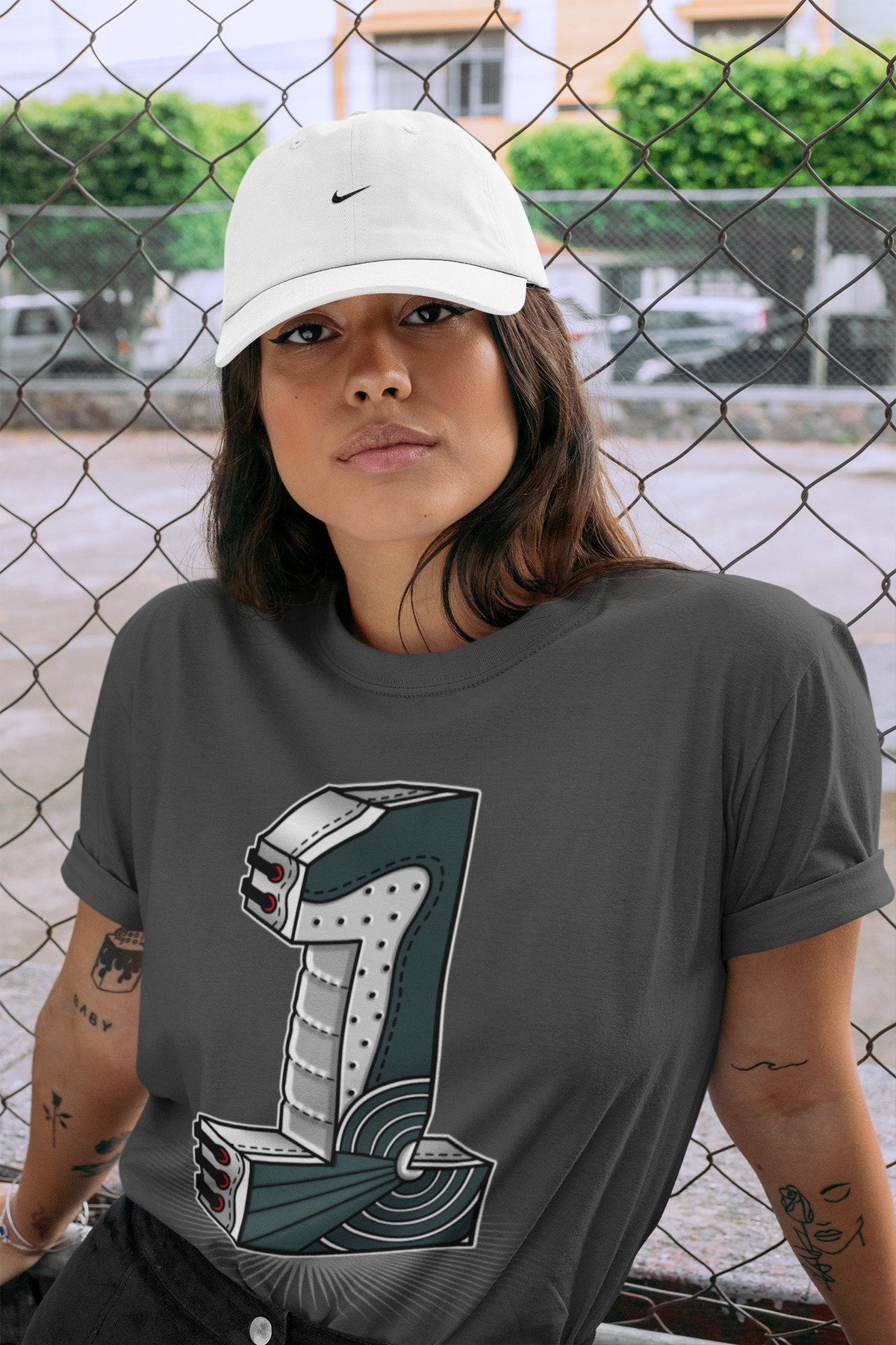 Jordan 1 Element Gore-Tex Black Grey Sneaker Matching T-Shirt One Statue Sneaker Tees Jordan 1 Element Gore-Tex Black Grey Sneaker Release Tees Crew Neck Tees