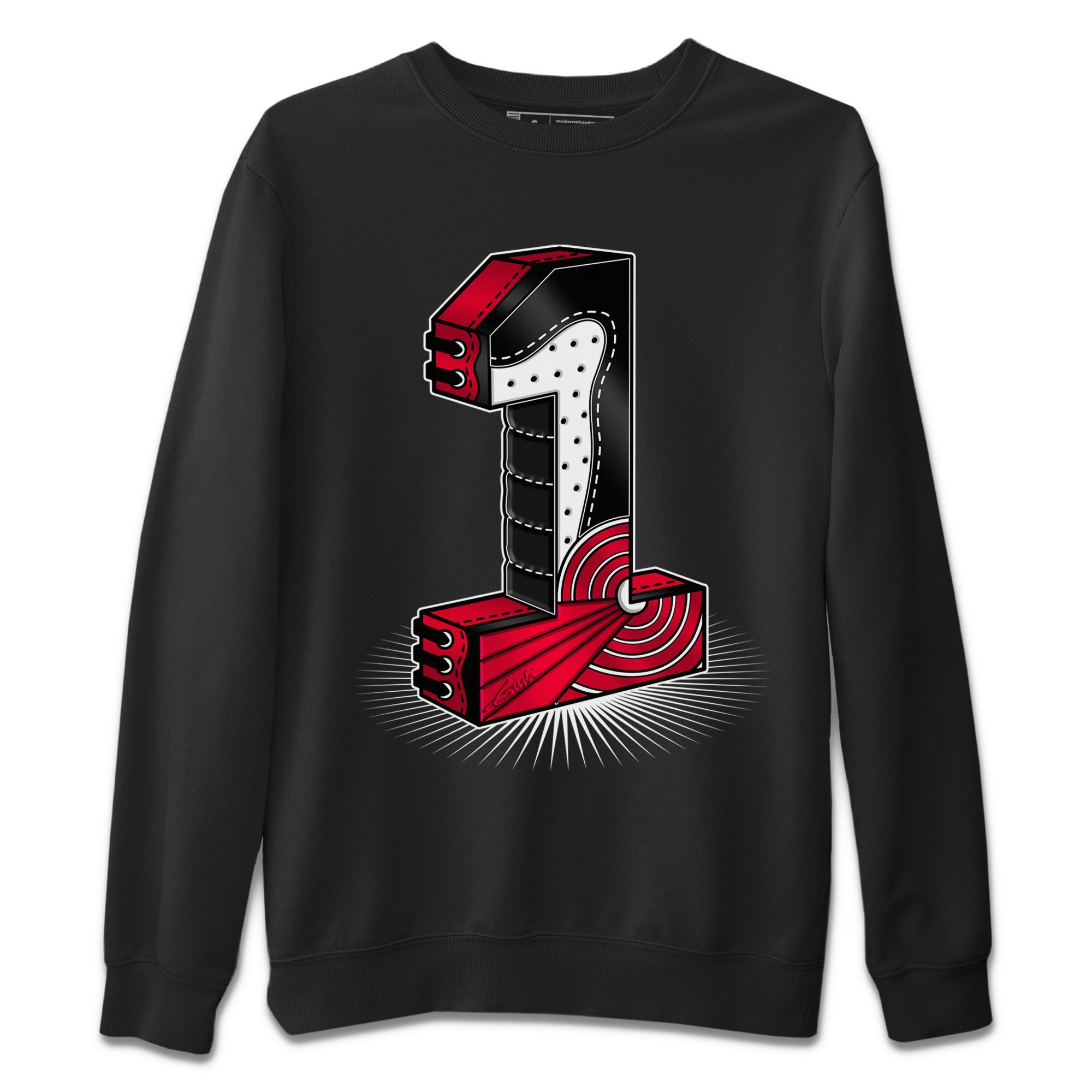 Jordan 1 Bred Patent Sneaker Matching T-Shirt One Statue Sneaker Tees Jordan 1 Bred Patent Sneaker Release Tees Crew Neck Tees