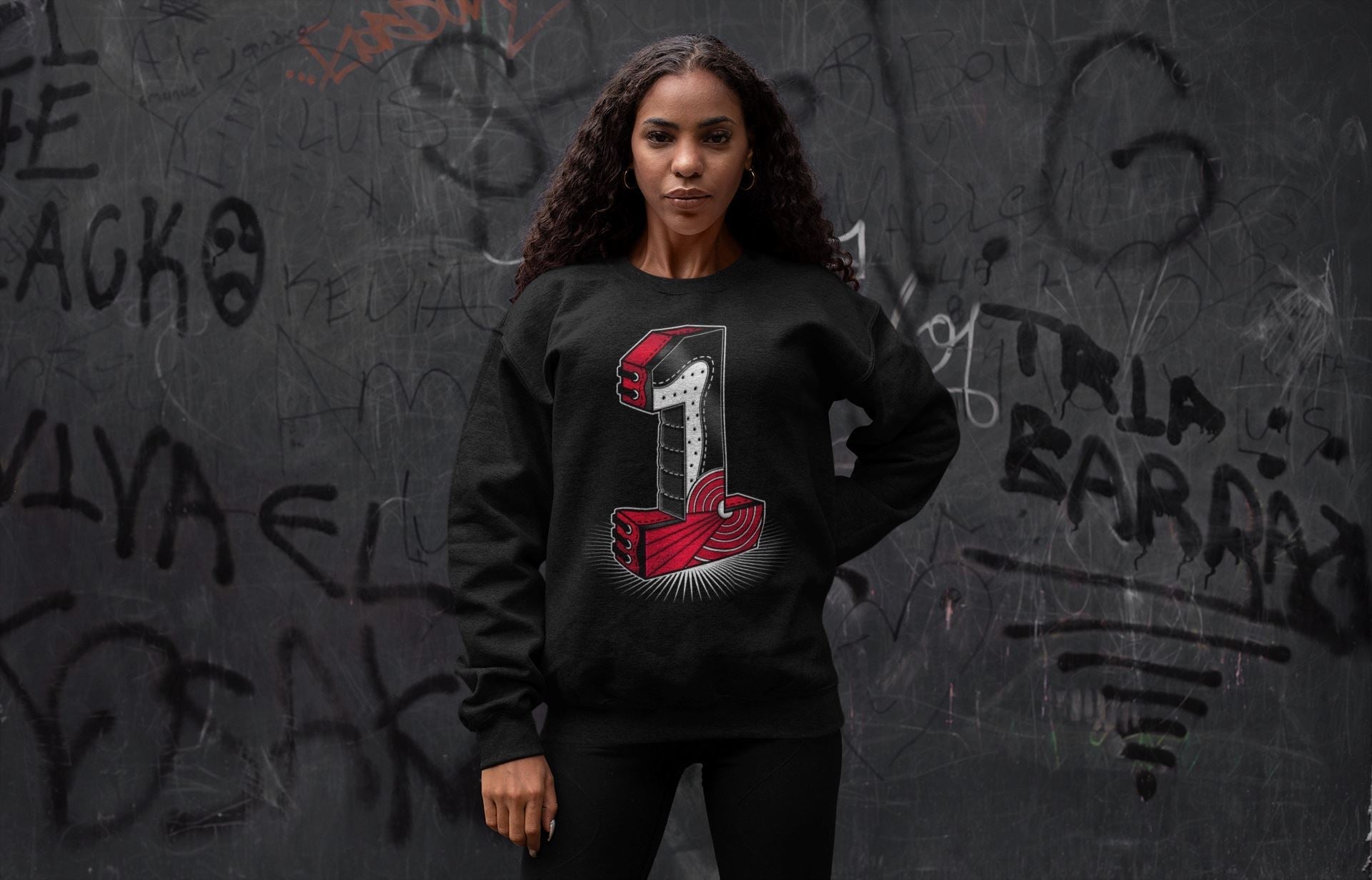 Jordan 1 Bred Patent Sneaker Matching T-Shirt One Statue Sneaker Tees Jordan 1 Bred Patent Sneaker Release Tees Crew Neck Tees