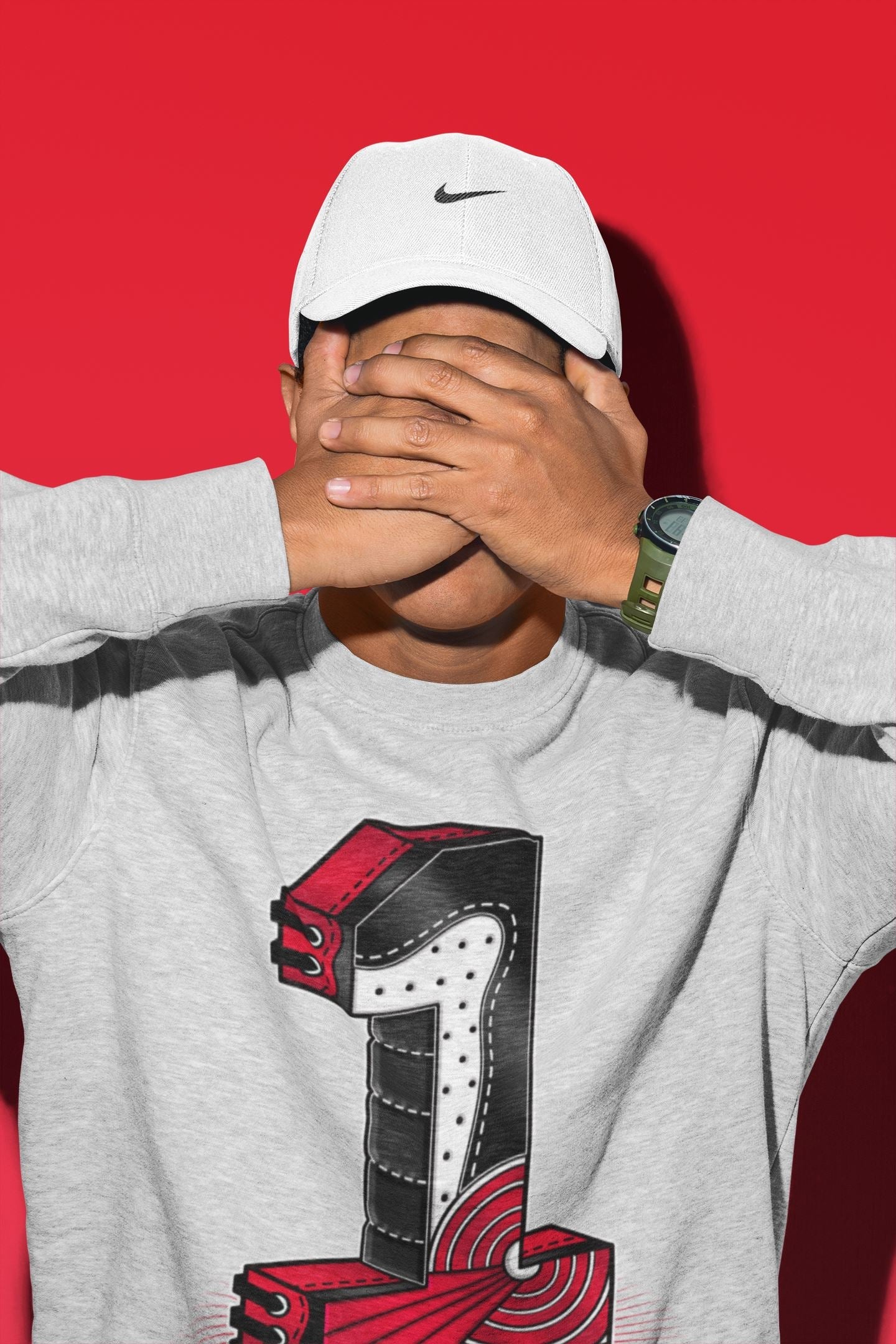 Jordan 1 Bred Patent Sneaker Matching T-Shirt One Statue Sneaker Tees Jordan 1 Bred Patent Sneaker Release Tees Crew Neck Tees