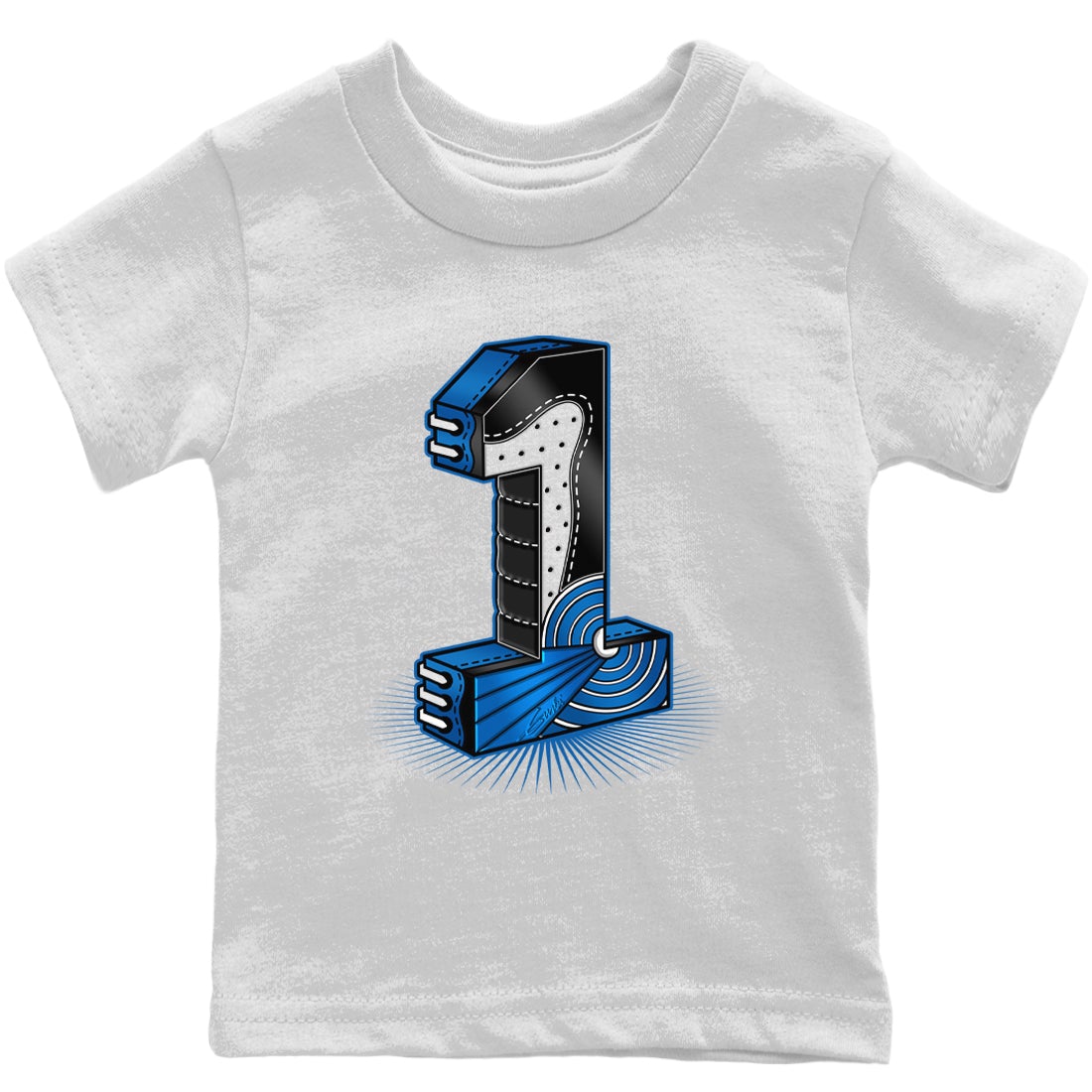 Jordan 1 Dark Marina Blue Sneaker Matching T-Shirt One Statue Sneaker Tees Jordan 1 Dark Marina Blue Sneaker Release Tees Kids Shirts