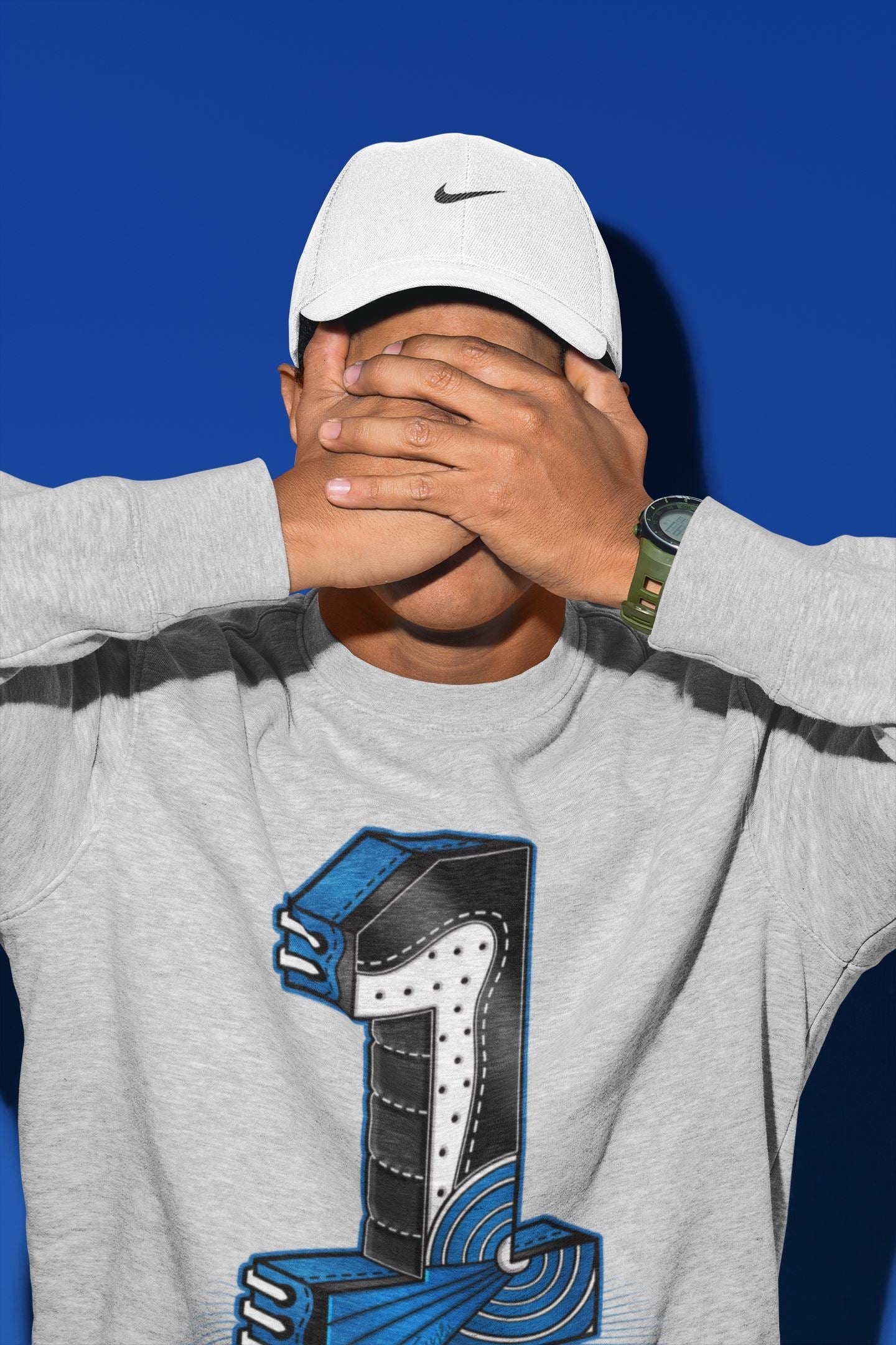 Jordan 1 Dark Marina Blue Sneaker Matching T-Shirt One Statue Sneaker Tees Jordan 1 Dark Marina Blue Sneaker Release Tees Crew Neck Tees