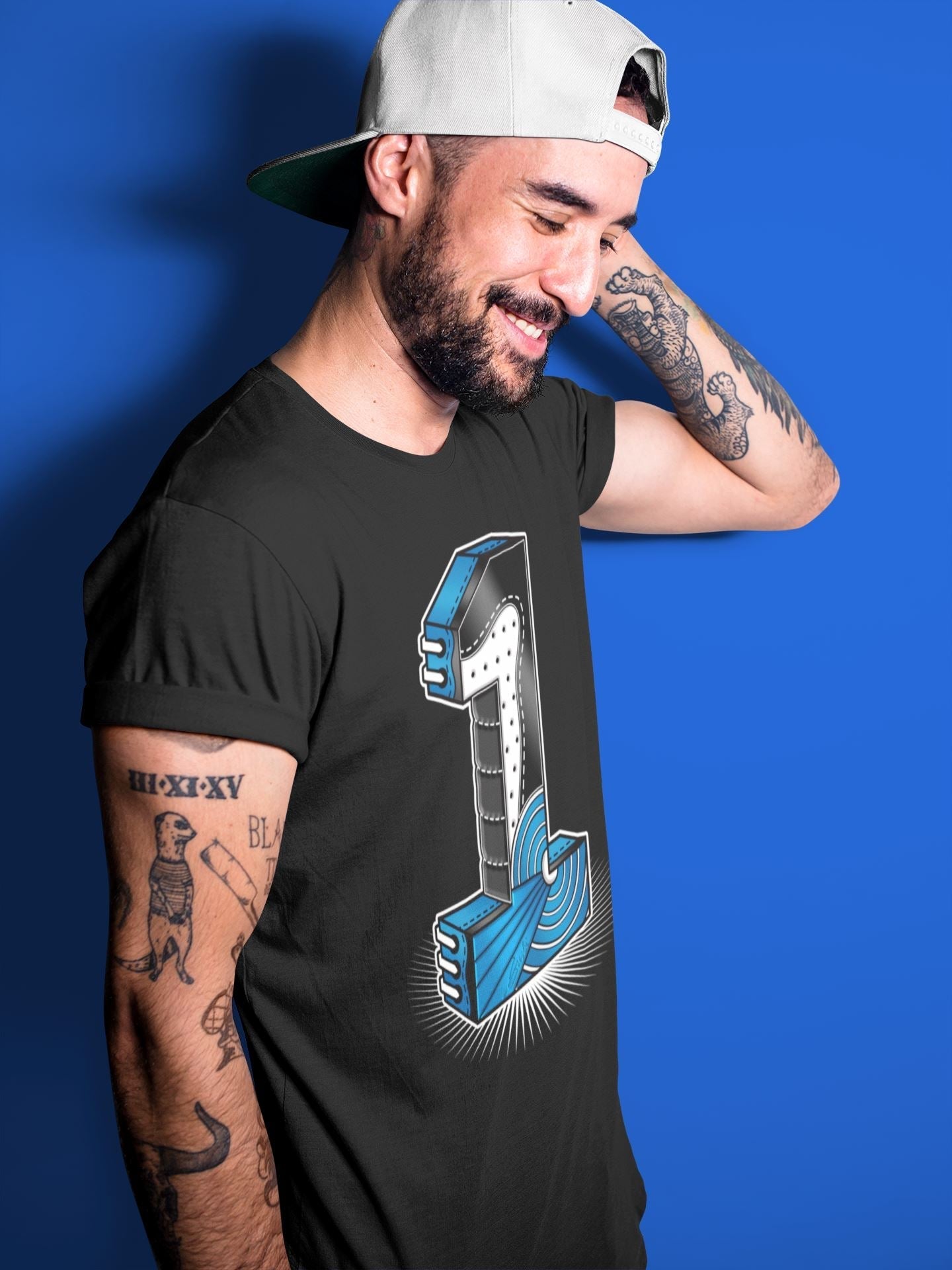 Jordan 1 Dark Marina Blue Sneaker Matching T-Shirt One Statue Sneaker Tees Jordan 1 Dark Marina Blue Sneaker Release Tees Crew Neck Tees