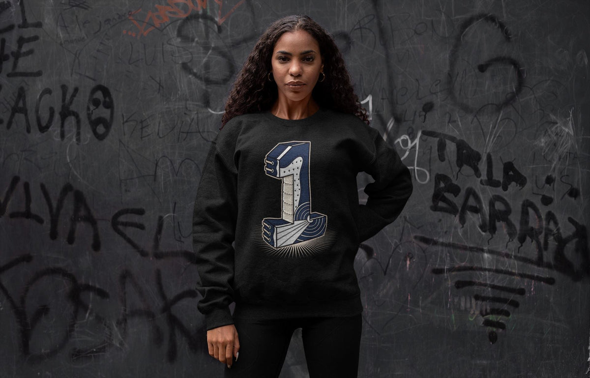 Jordan 1 85 Georgetown Sneaker Match Tees One Statue Sneaker Tees Jordan 1 85 Georgetown Jordan to match sneaker T-Shirt Crew Neck Shirts
