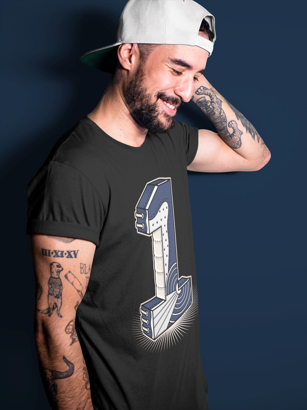 Jordan 1 85 Georgetown Sneaker Match Tees One Statue Sneaker Tees Jordan 1 85 Georgetown Jordan to match sneaker T-Shirt Crew Neck Shirts