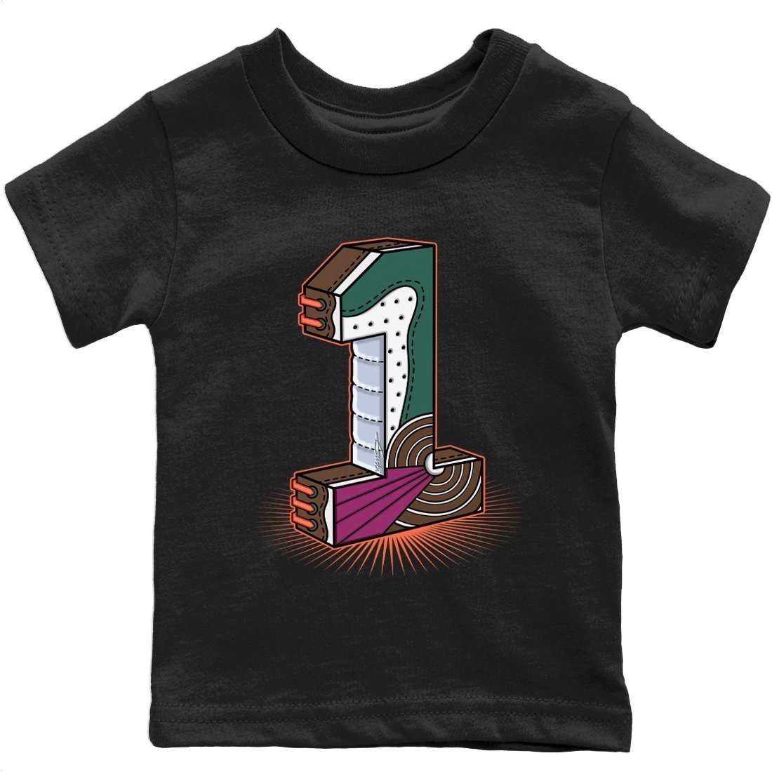 Jordan 1 Hand Crafted Sneaker Matching T-Shirt One Statue Sneaker Tees Jordan 1 Hand Crafted Sneaker Release Tees Kids Shirts