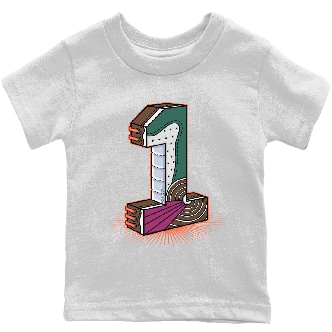 Jordan 1 Hand Crafted Sneaker Matching T-Shirt One Statue Sneaker Tees Jordan 1 Hand Crafted Sneaker Release Tees Kids Shirts