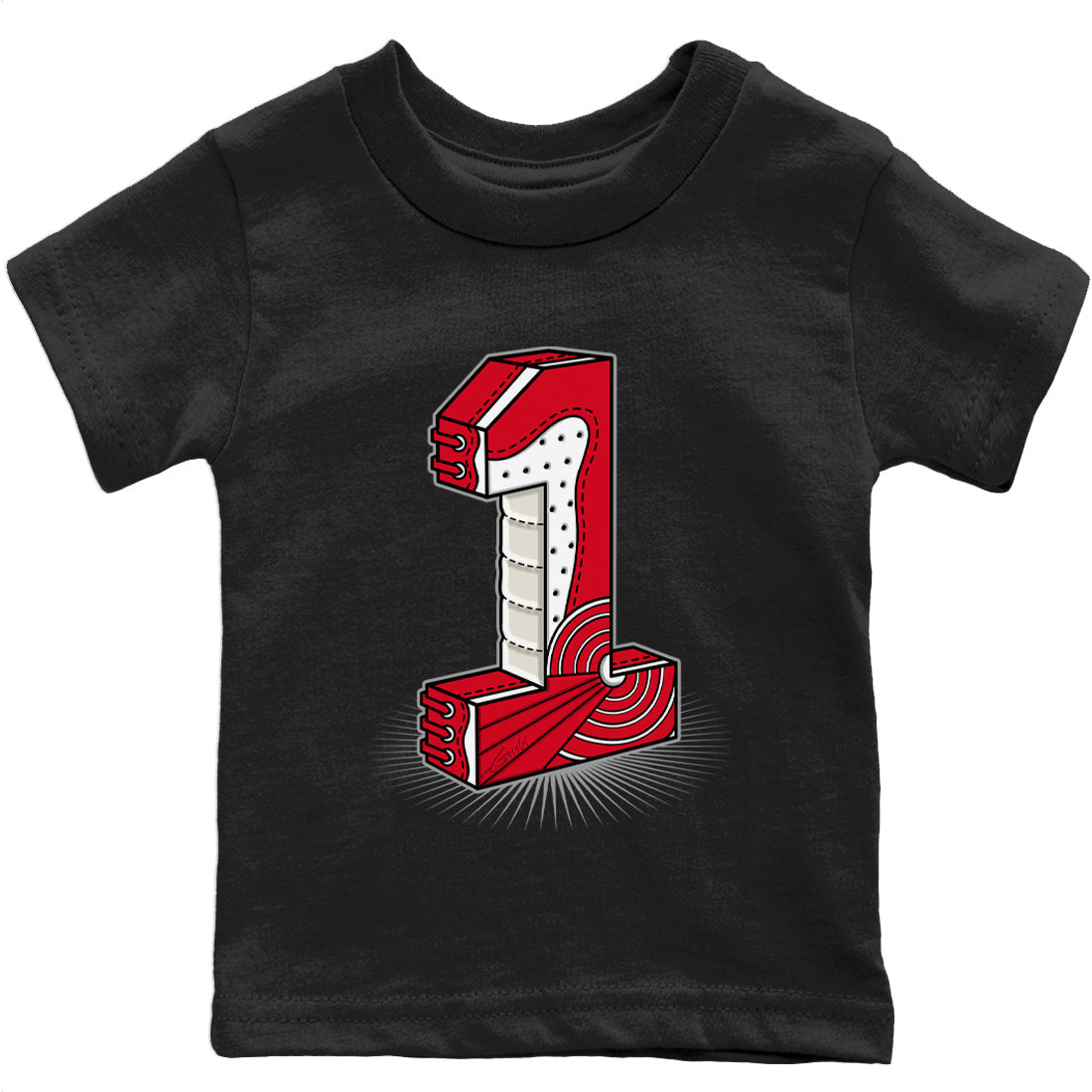 Jordan 1 Newstalgia Sneaker Matching T-Shirt One Statue Sneaker Tees Jordan 1 Newstalgia Sneaker Release Tees Kids Shirts
