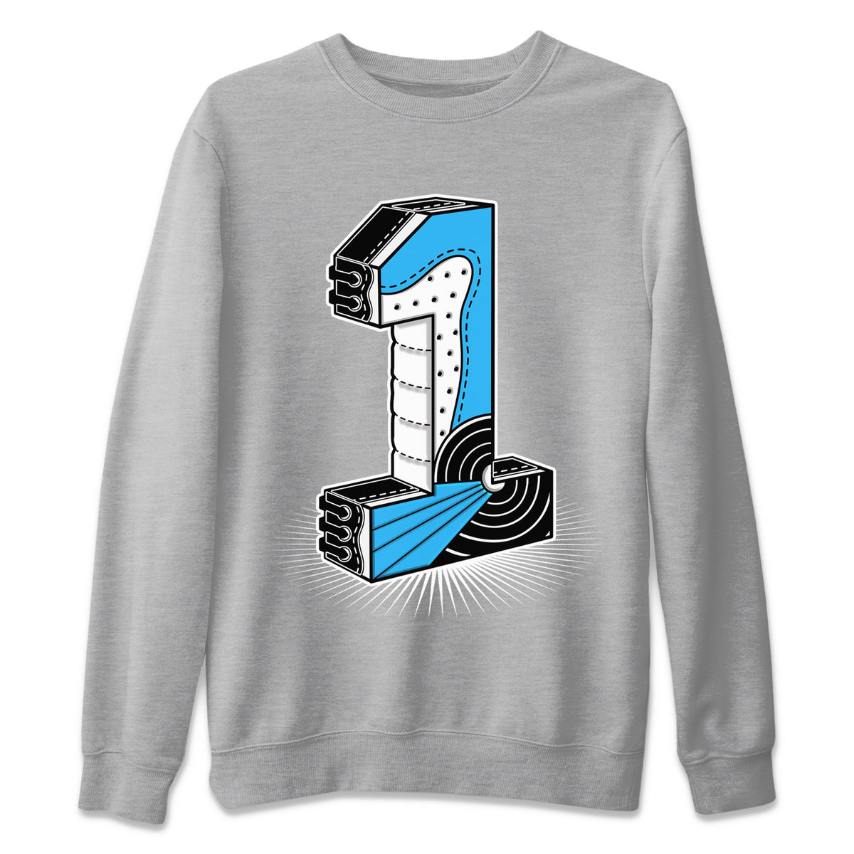 Jordan 1 Powder Blue Sneaker Matching T-Shirt One Statue Sneaker Tees Jordan 1 Powder Blue Sneaker Release Tees Crew Neck Tees