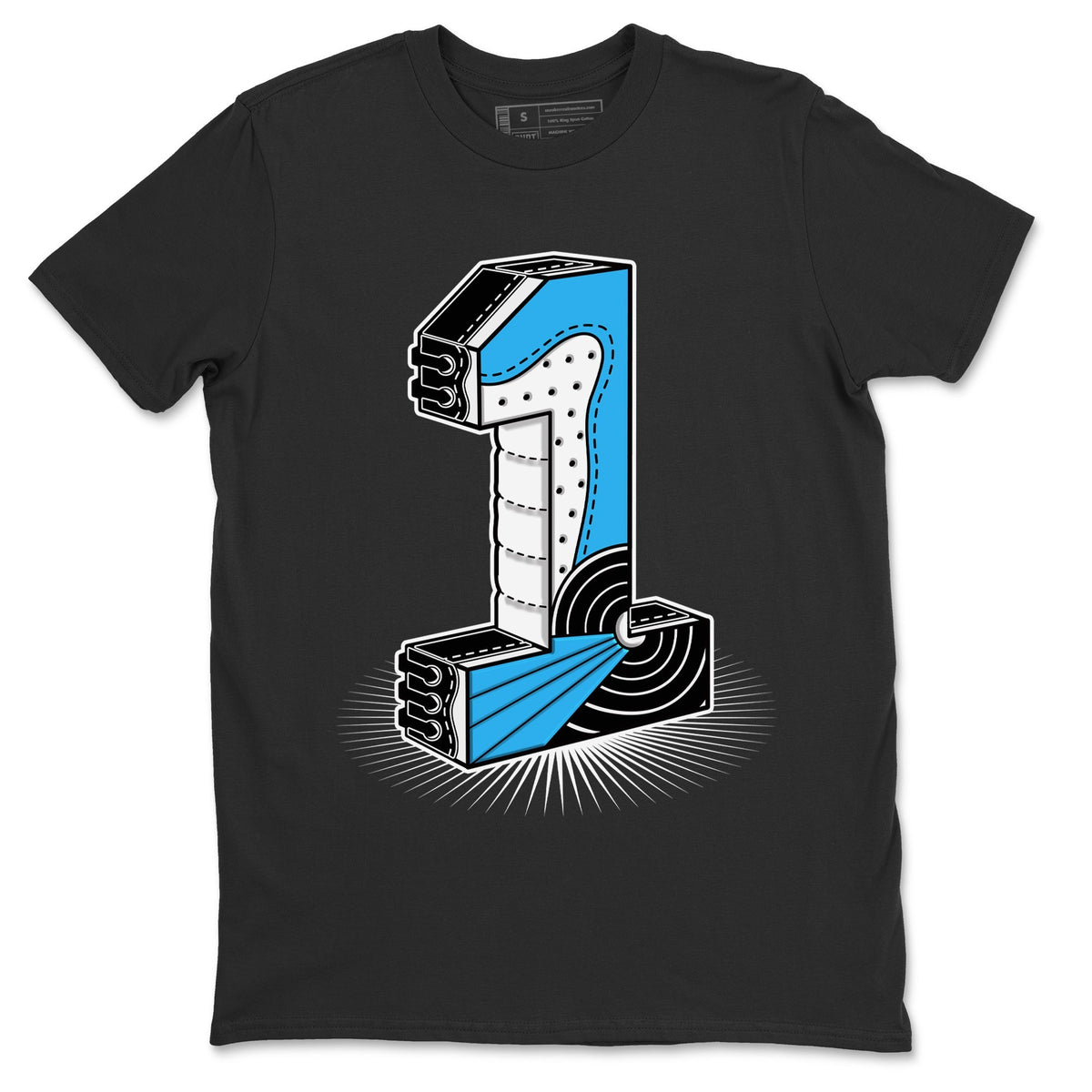 Jordan 1 Powder Blue Sneaker Matching T-Shirt One Statue Sneaker Tees Jordan 1 Powder Blue Sneaker Release Tees Crew Neck Tees
