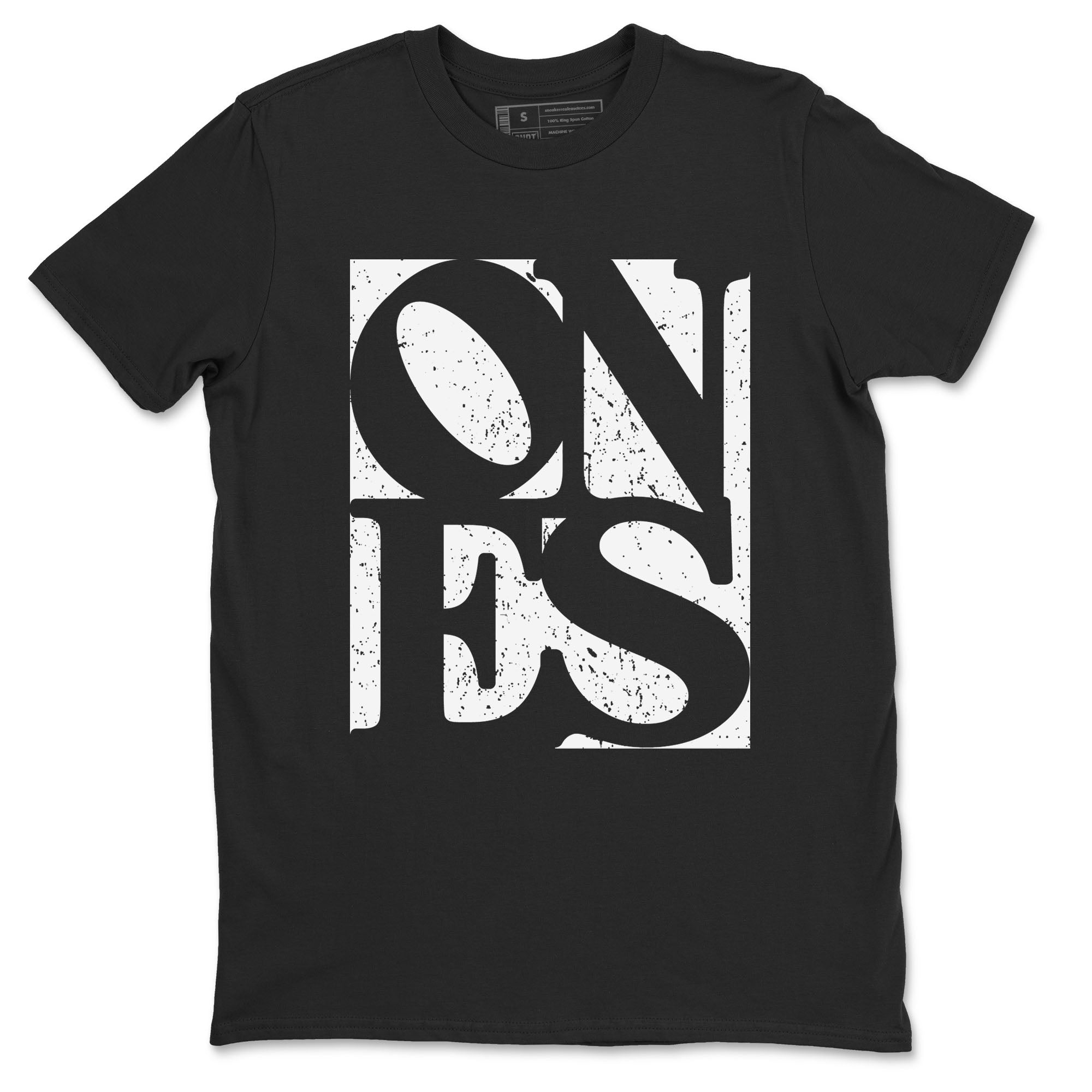 Air Jordan 1 High OG Black White shirt to match jordans streetwear brand Ones sneaker tees 1s Black White Drip Gear Zone unisex cotton Black 2 crew neck shirt