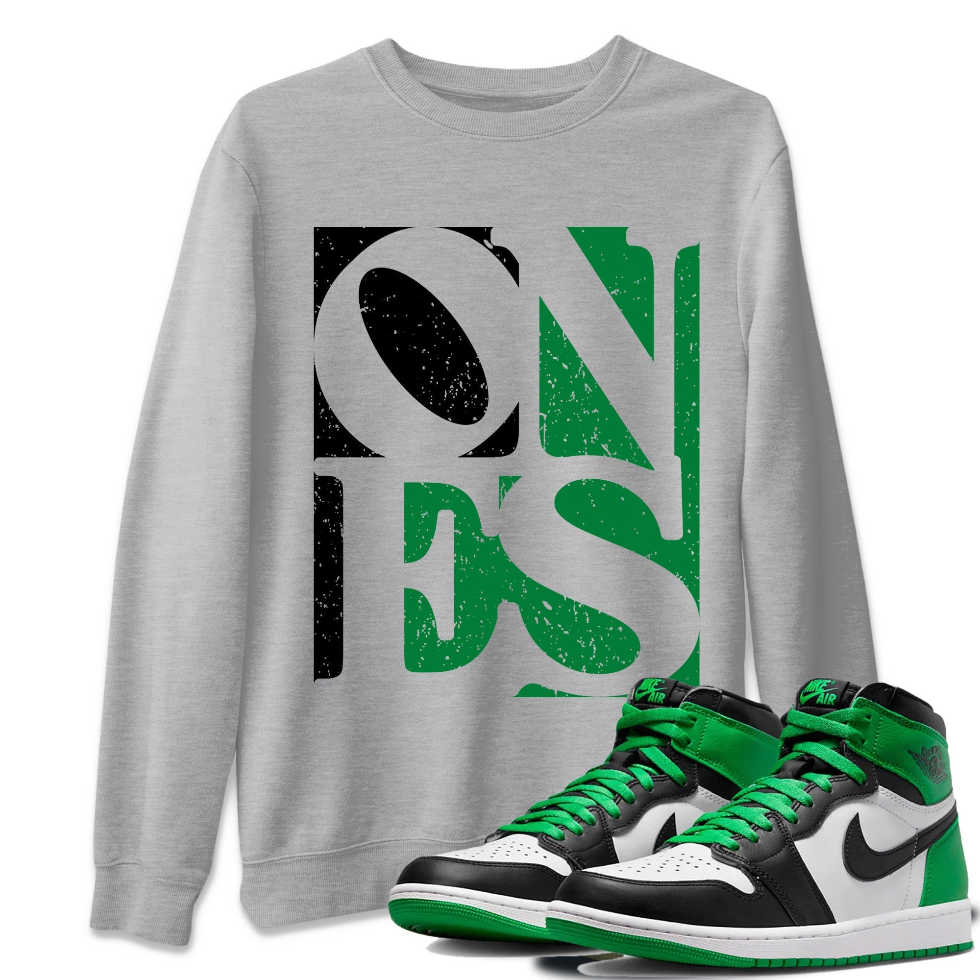 Air Jordan 1 Celtics Sneaker Match Tees Ones Streetwear Sneaker Shirt Air Jordan 1 High OG Celtics Sneaker Release Tees Unisex Shirts Heather Grey 1