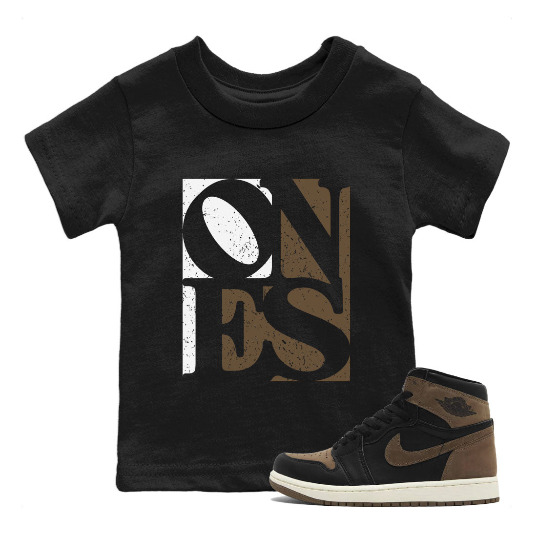 Air Jordan 1 High OG Palomino shirt to match jordans Ones Streetwear Sneaker Shirt Air Jordan 1 Palomino Drip Gear Zone Sneaker Matching Clothing Baby Toddler Black 1 T-Shirt