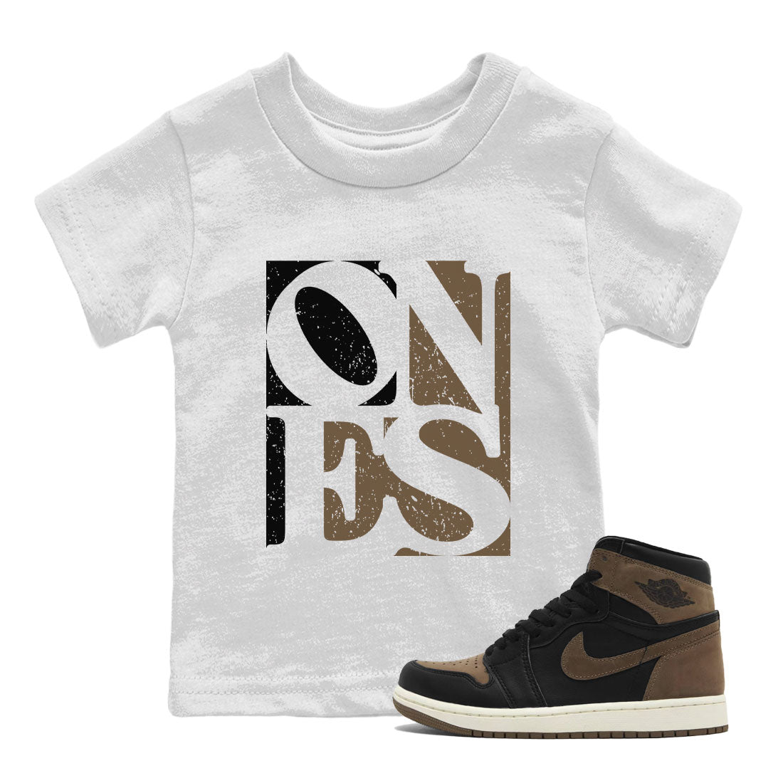 Air Jordan 1 High OG Palomino shirt to match jordans Ones Streetwear Sneaker Shirt Air Jordan 1 Palomino Drip Gear Zone Sneaker Matching Clothing Baby Toddler White 1 T-Shirt