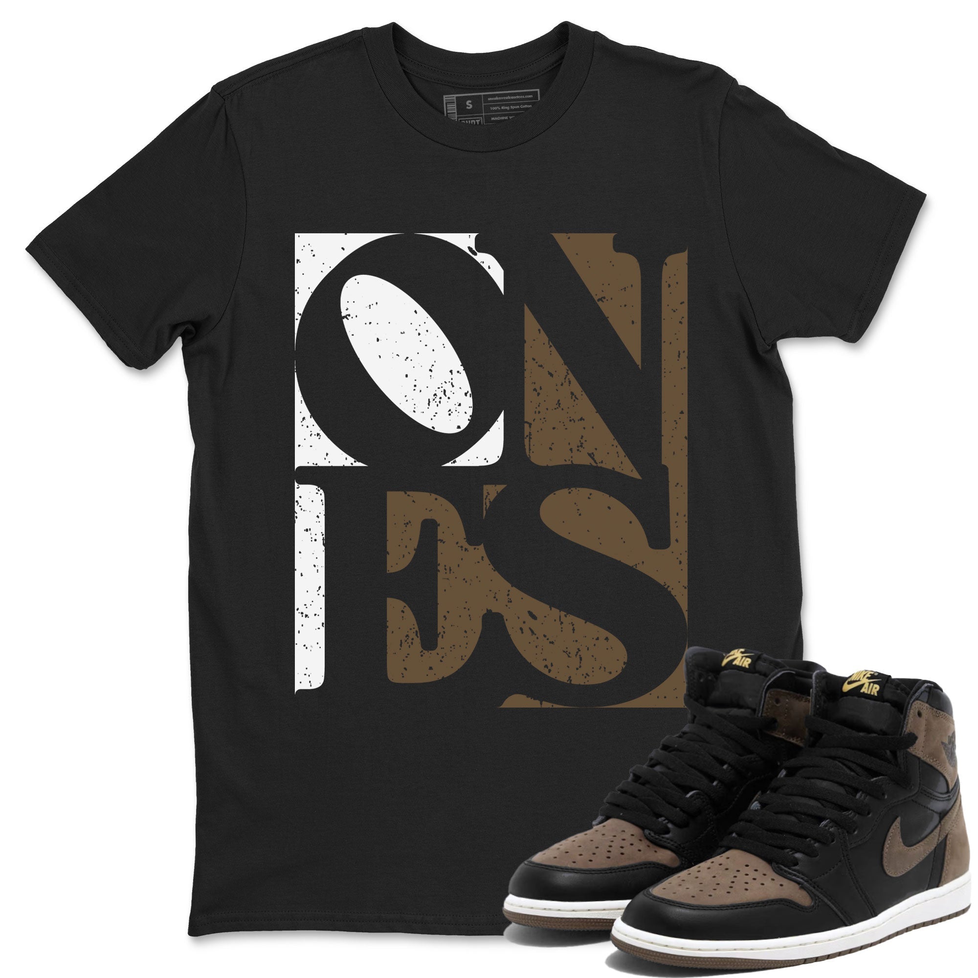 Air Jordan 1 High OG Palomino shirt to match jordans Ones Streetwear Sneaker Shirt Air Jordan 1 Palomino Drip Gear Zone Sneaker Matching Clothing Unisex Black 1 T-Shirt