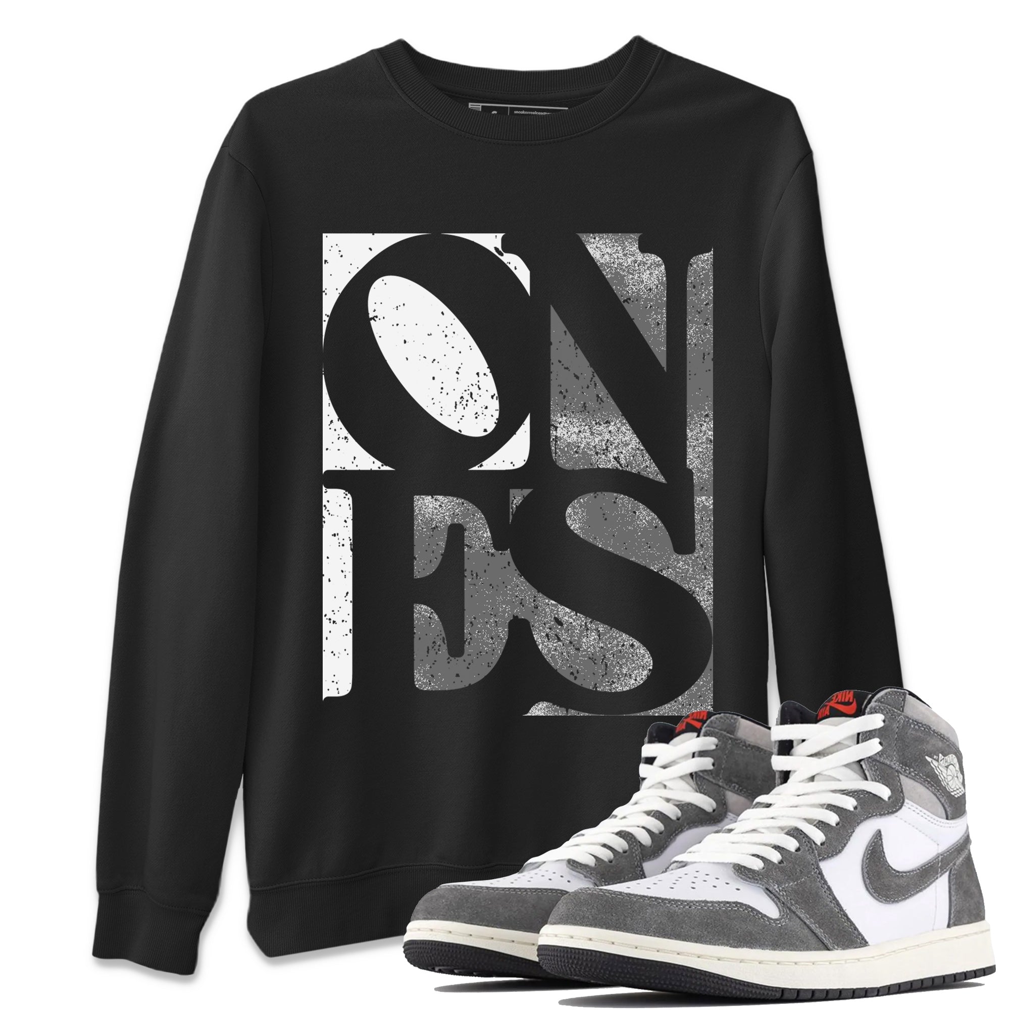 Air Jordan 1 Washed Heritage Sneaker Match Tees Ones Streetwear Sneaker Shirt Air Jordan 1 High OG Washed Heritage Clothes Unisex Shirts Black 1
