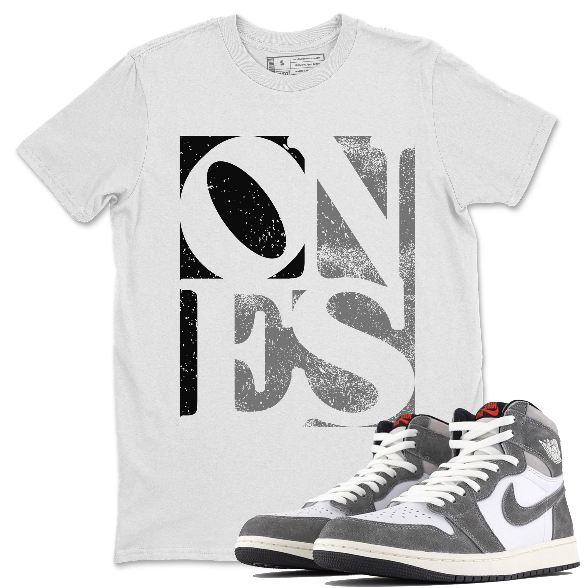 Air Jordan 1 Washed Heritage Sneaker Match Tees Ones Streetwear Sneaker Shirt Air Jordan 1 High OG Washed Heritage Clothes Unisex Shirts White 1