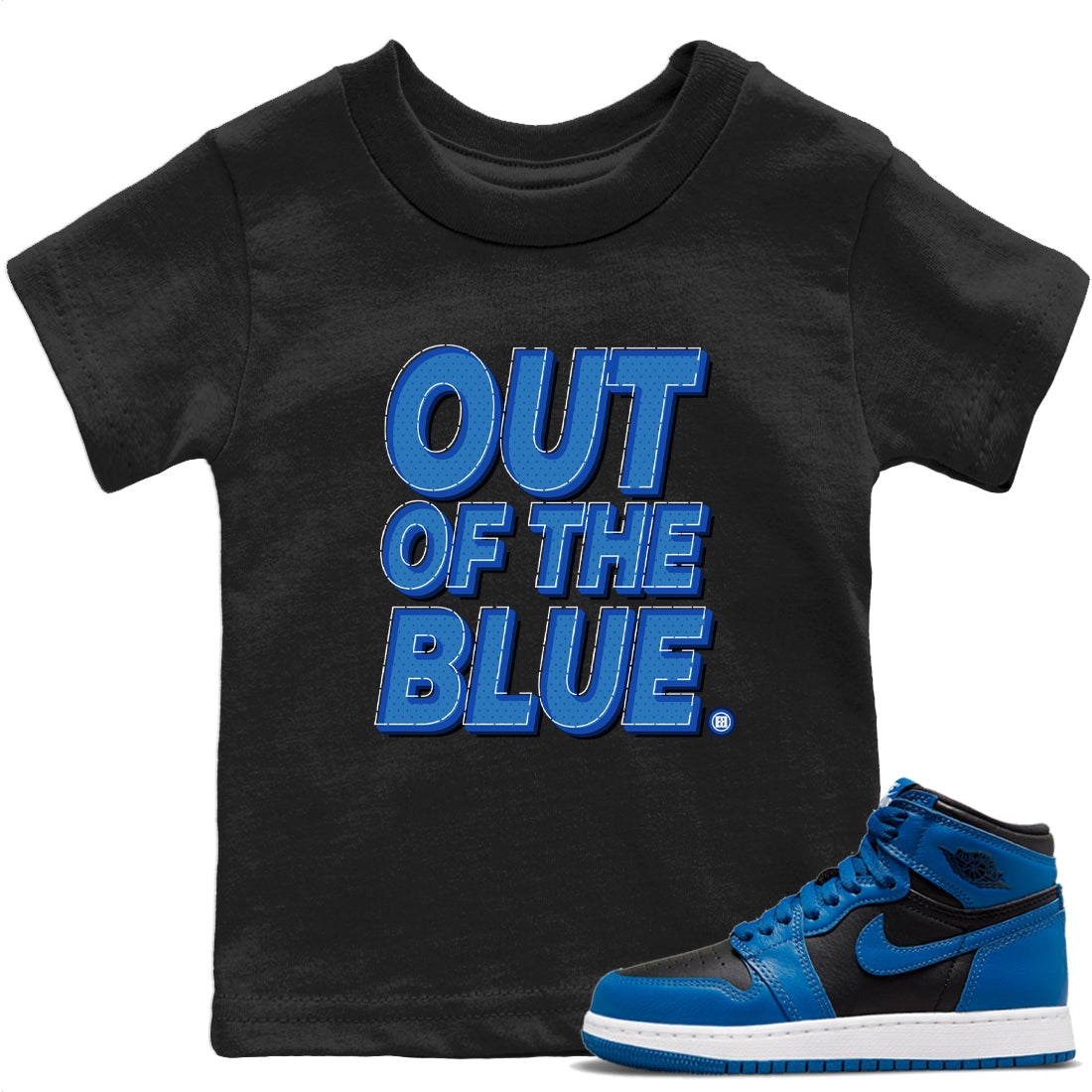 Jordan 1 Dark Marina Blue Sneaker Matching T-Shirt Out Of The Blue Sneaker Tees Jordan 1 Dark Marina Blue Sneaker Release Tees Kids Shirts