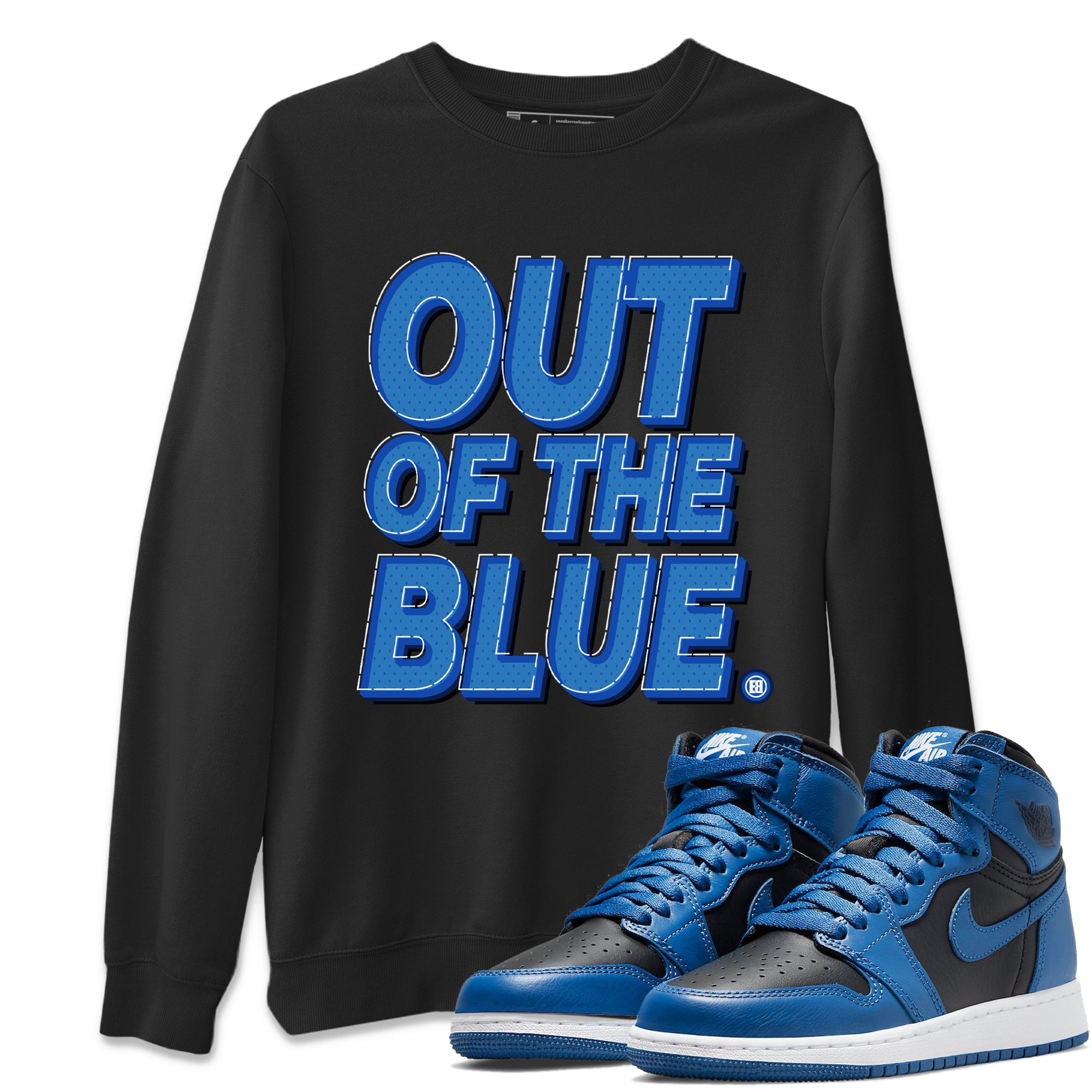 Jordan 1 Dark Marina Blue Sneaker Matching T-Shirt Out Of The Blue Sneaker Tees Jordan 1 Dark Marina Blue Sneaker Release Tees Crew Neck Tees