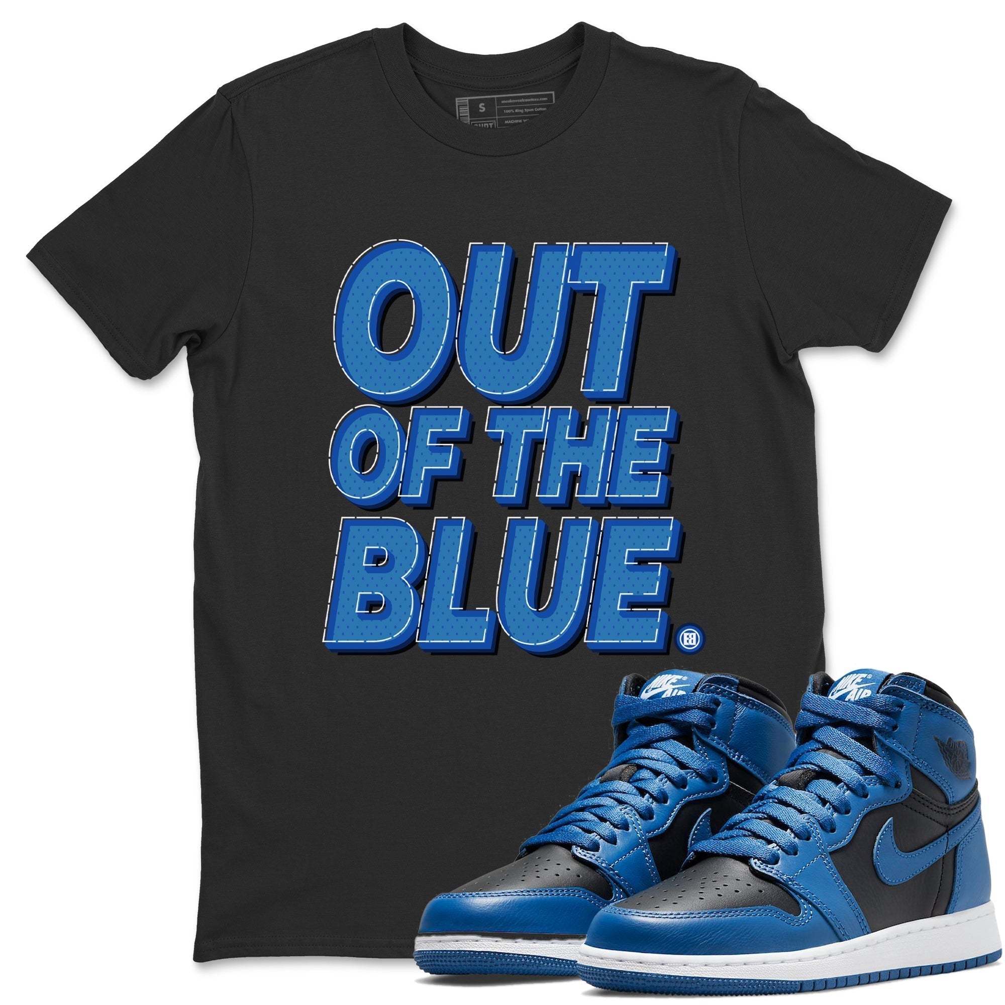 Jordan 1 Dark Marina Blue Sneaker Matching T-Shirt Out Of The Blue Sneaker Tees Jordan 1 Dark Marina Blue Sneaker Release Tees Crew Neck Tees