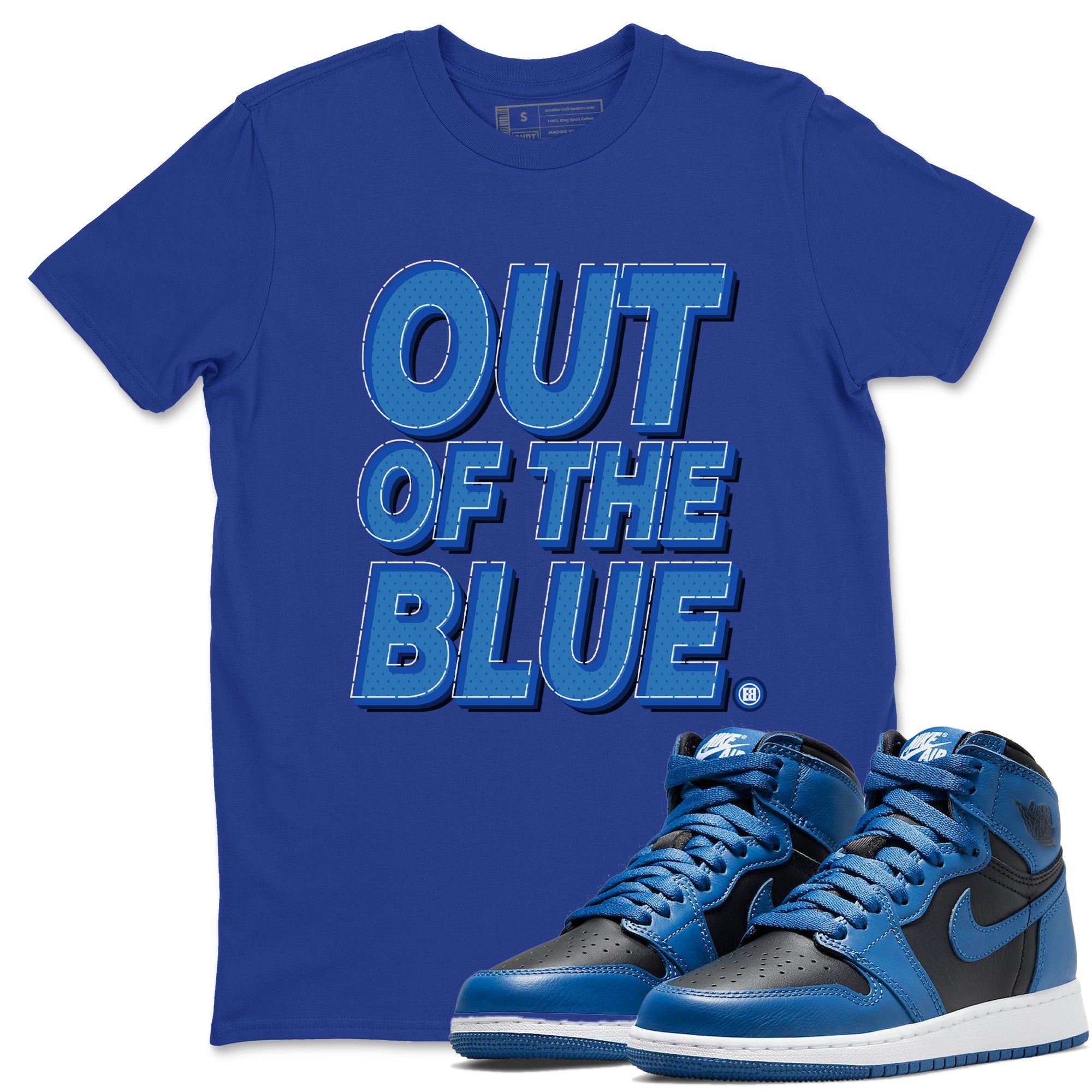 Jordan 1 Dark Marina Blue Sneaker Matching T-Shirt Out Of The Blue Sneaker Tees Jordan 1 Dark Marina Blue Sneaker Release Tees Crew Neck Tees