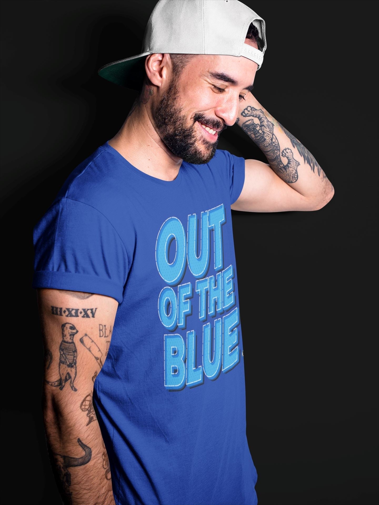 Jordan 1 Dark Marina Blue Sneaker Matching T-Shirt Out Of The Blue Sneaker Tees Jordan 1 Dark Marina Blue Sneaker Release Tees Crew Neck Tees