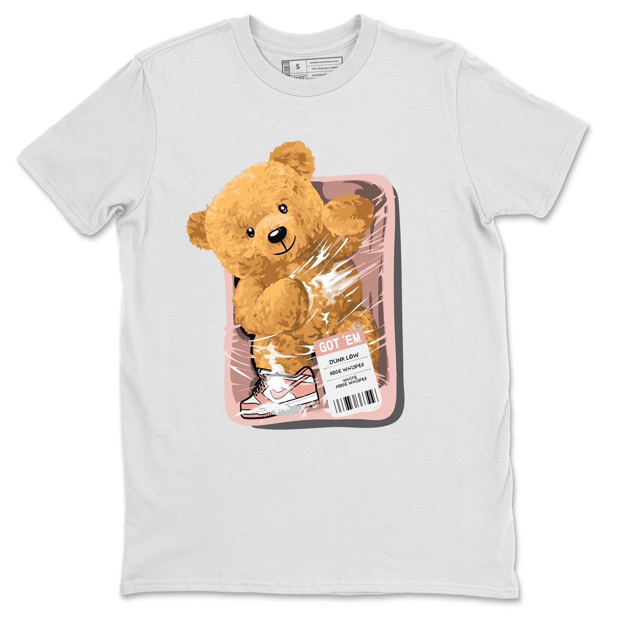 Dunks Low Rose Whisper shirt to match jordans Packaged Bear Streetwear Sneaker Shirt Dunk Rose Whisper Drip Gear Zone Sneaker Matching Clothing Unisex White 2 T-Shirt